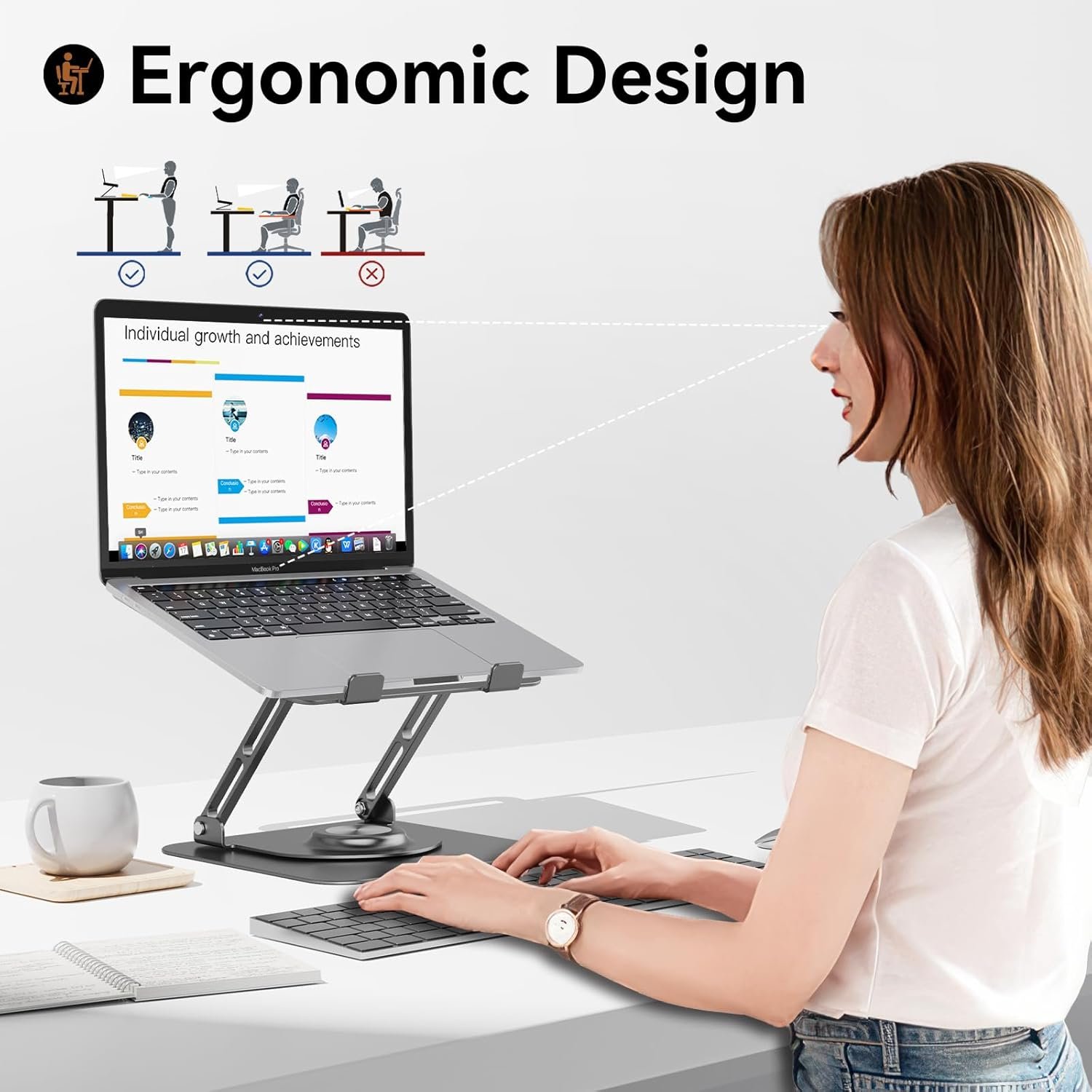 Ultimate Laptop Stand: Ergonomic, Portable & 360° Rotatable! - Image 8