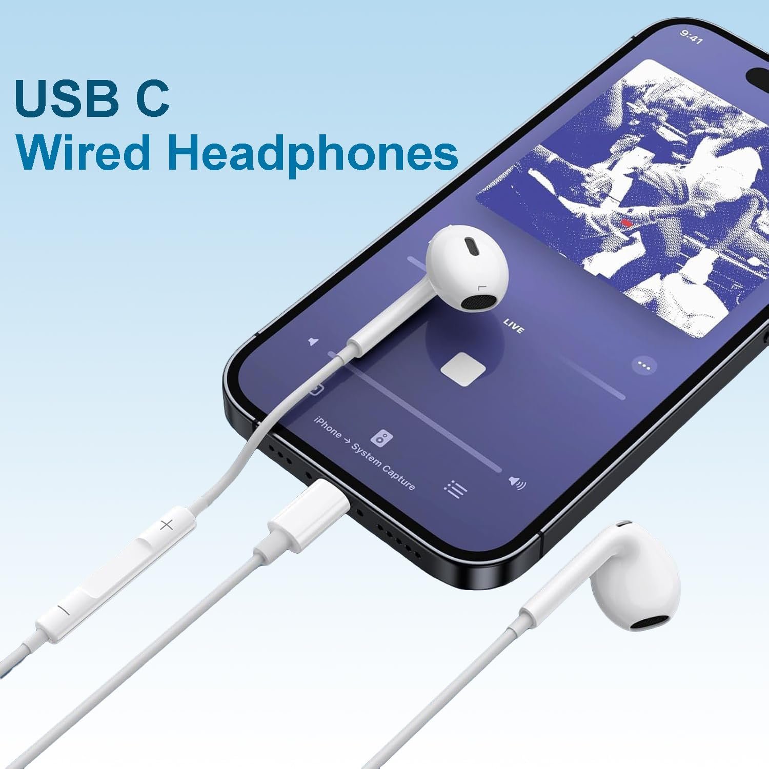 2 Packs USB-C Headphones: Noise-Canceling Earbuds for iPhone - Image 9