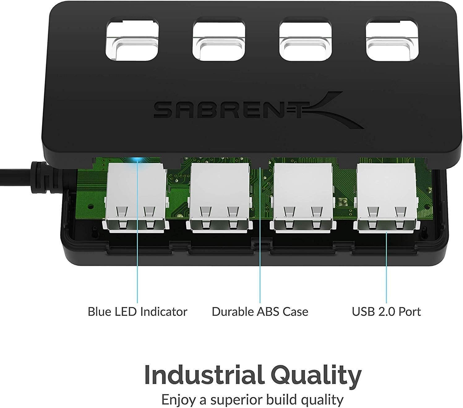 Maximize Connectivity: SABRENT 4-Port USB Hub with LED Switches! - Image 7