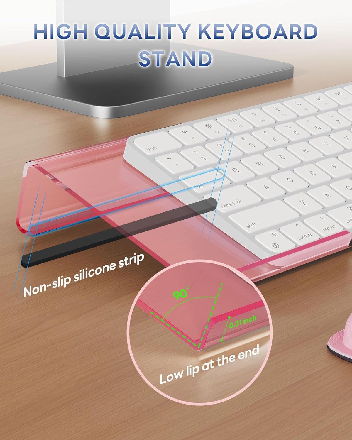 Cozy Pink Keyboard Wrist Rest: Comfort for Home & Office! - Image 5