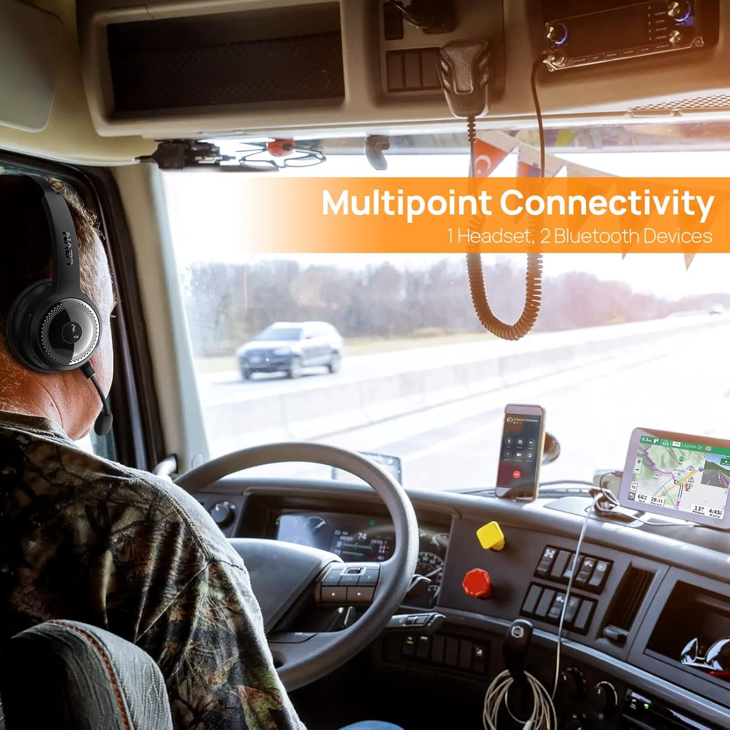 LEVN Bluetooth Headset: 60Hrs Talk, AI Noise Cancelling! - Image 8