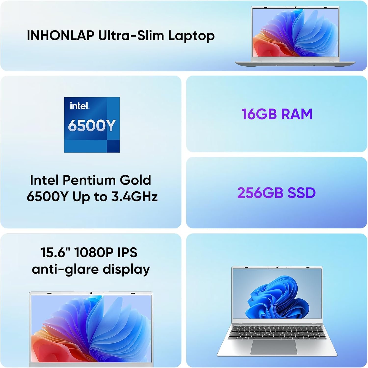 Powerful 15.6" Laptop: 16GB RAM, 256GB SSD, Ideal for Students! - Image 3