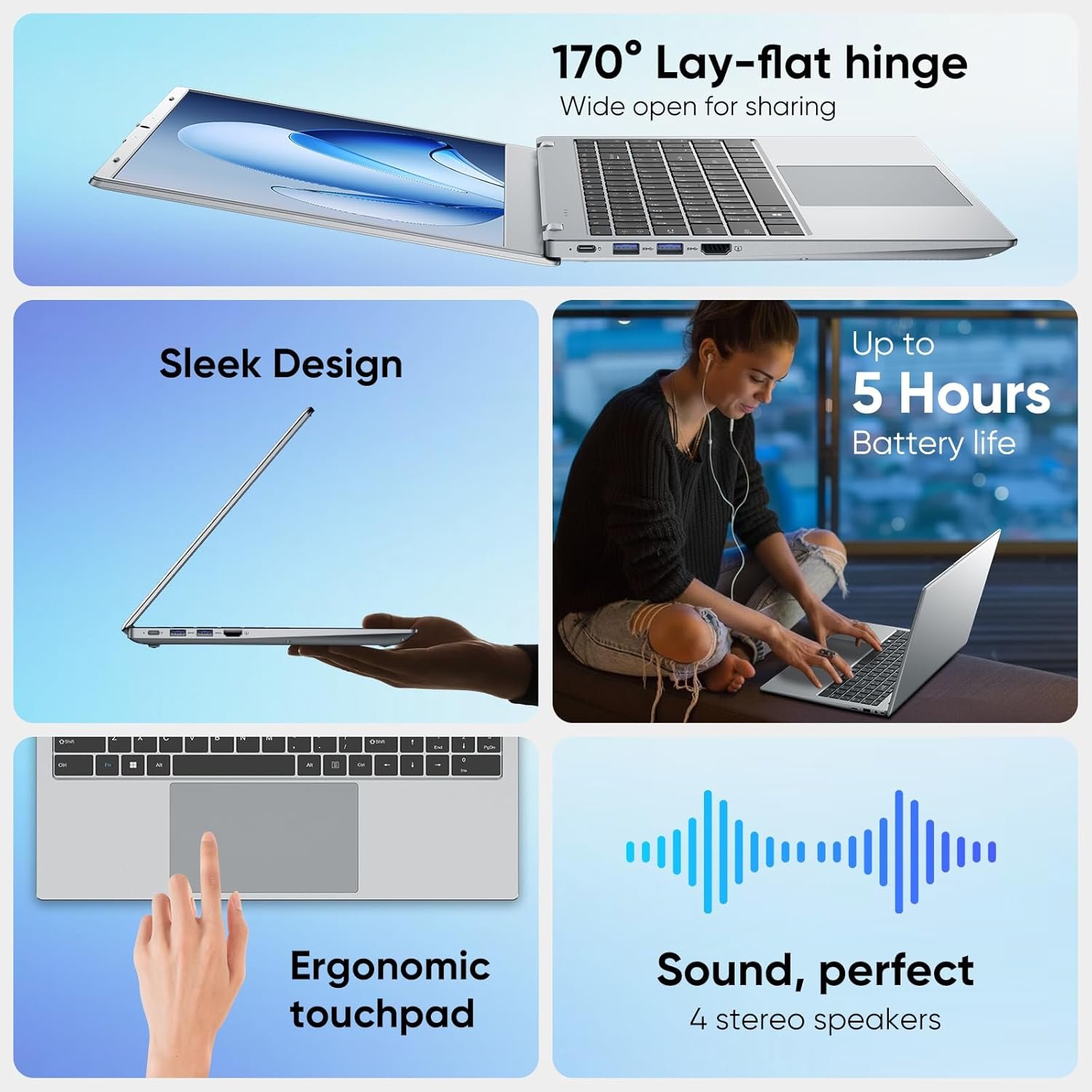 Powerful 15.6" Laptop: 16GB RAM, 256GB SSD, Ideal for Students! - Image 4