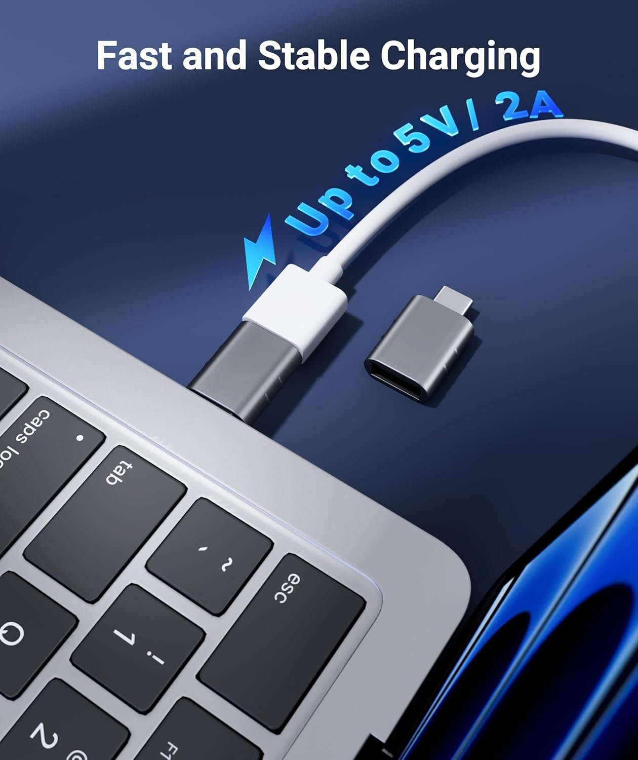 Unlock Fast Charging: Syntech USB C to USB Adapter Pack of 2 - Image 8