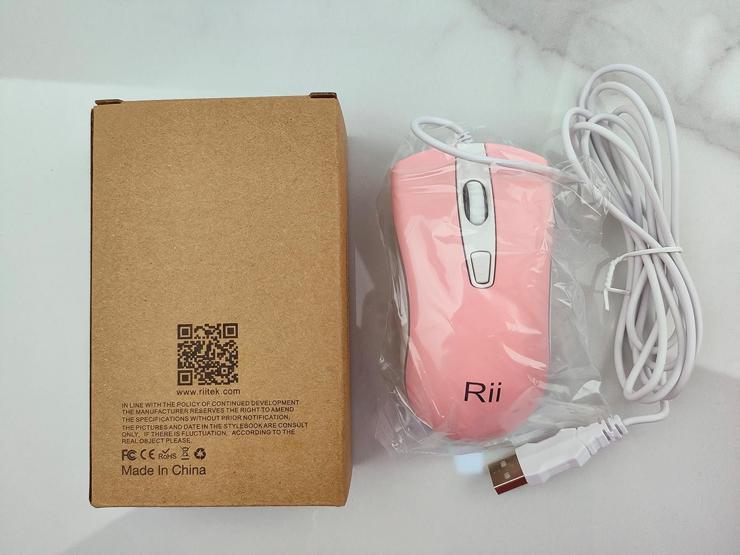 Vibrant Rii USB RGB Wired Mouse for PC & Laptop – Pink Fun! - Image 15