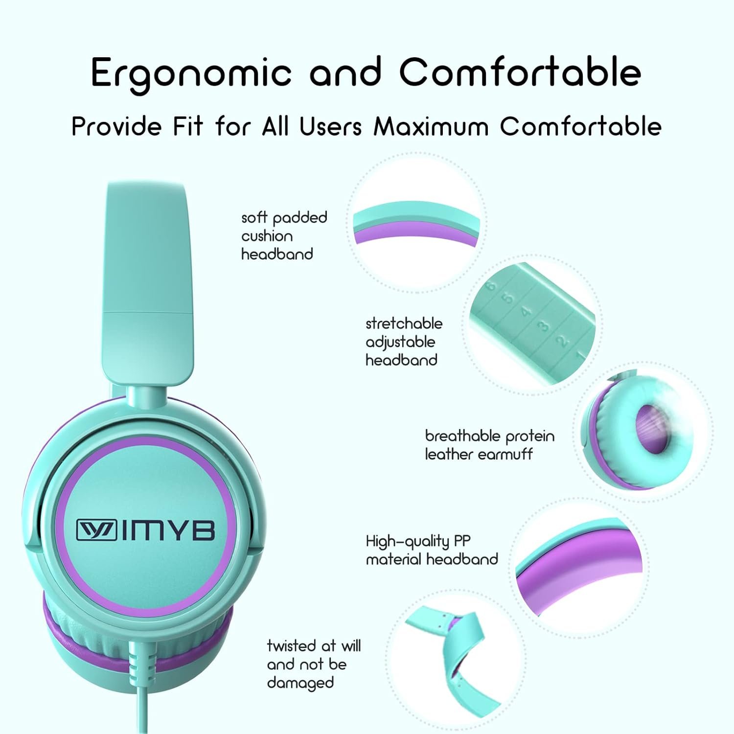 V1 Kids Headphones: Tangle-Free Fun for School & Travel! - Image 7