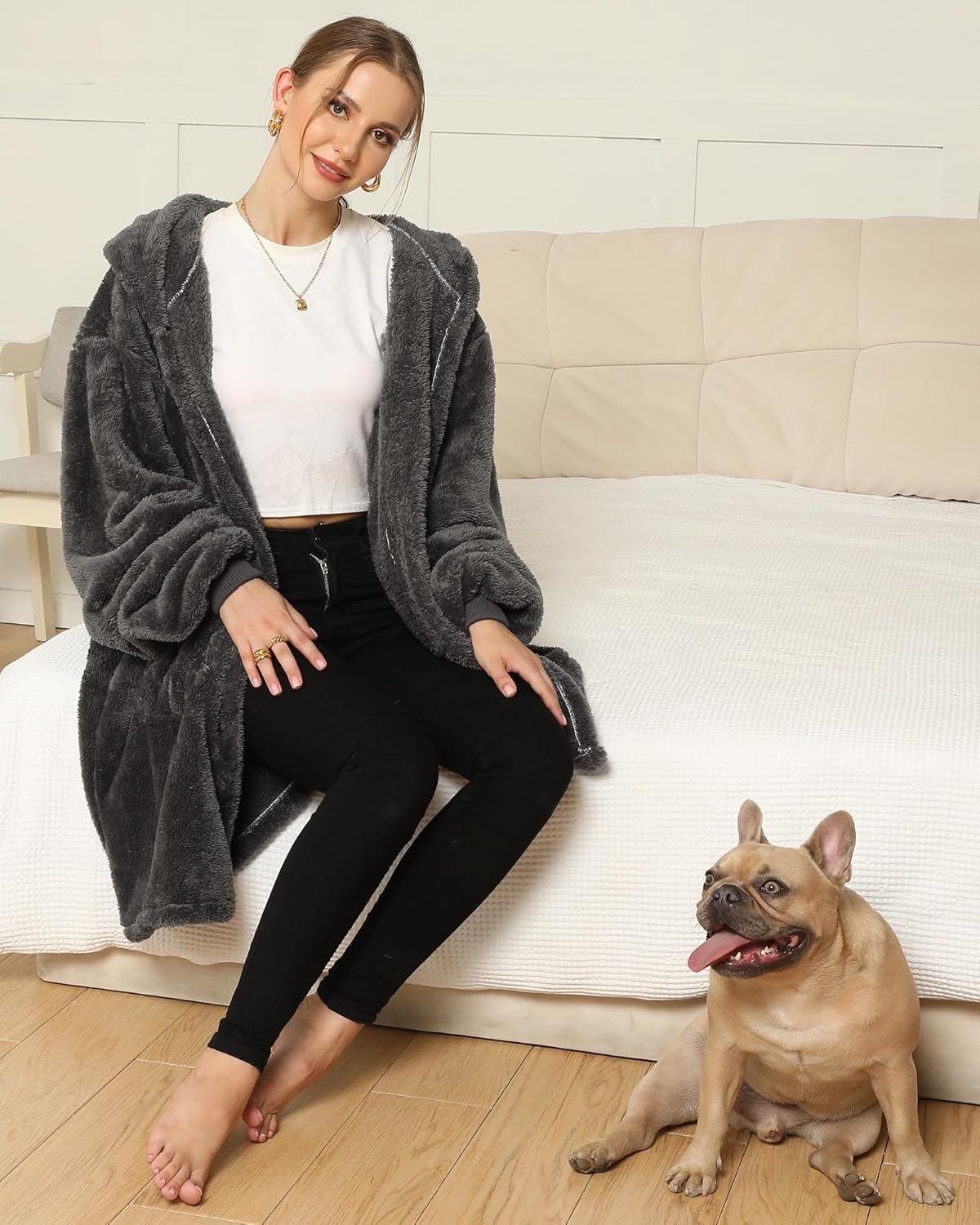 Cozy Up with Argstar Oversized Fleece Blanket Hoodie! - Image 3