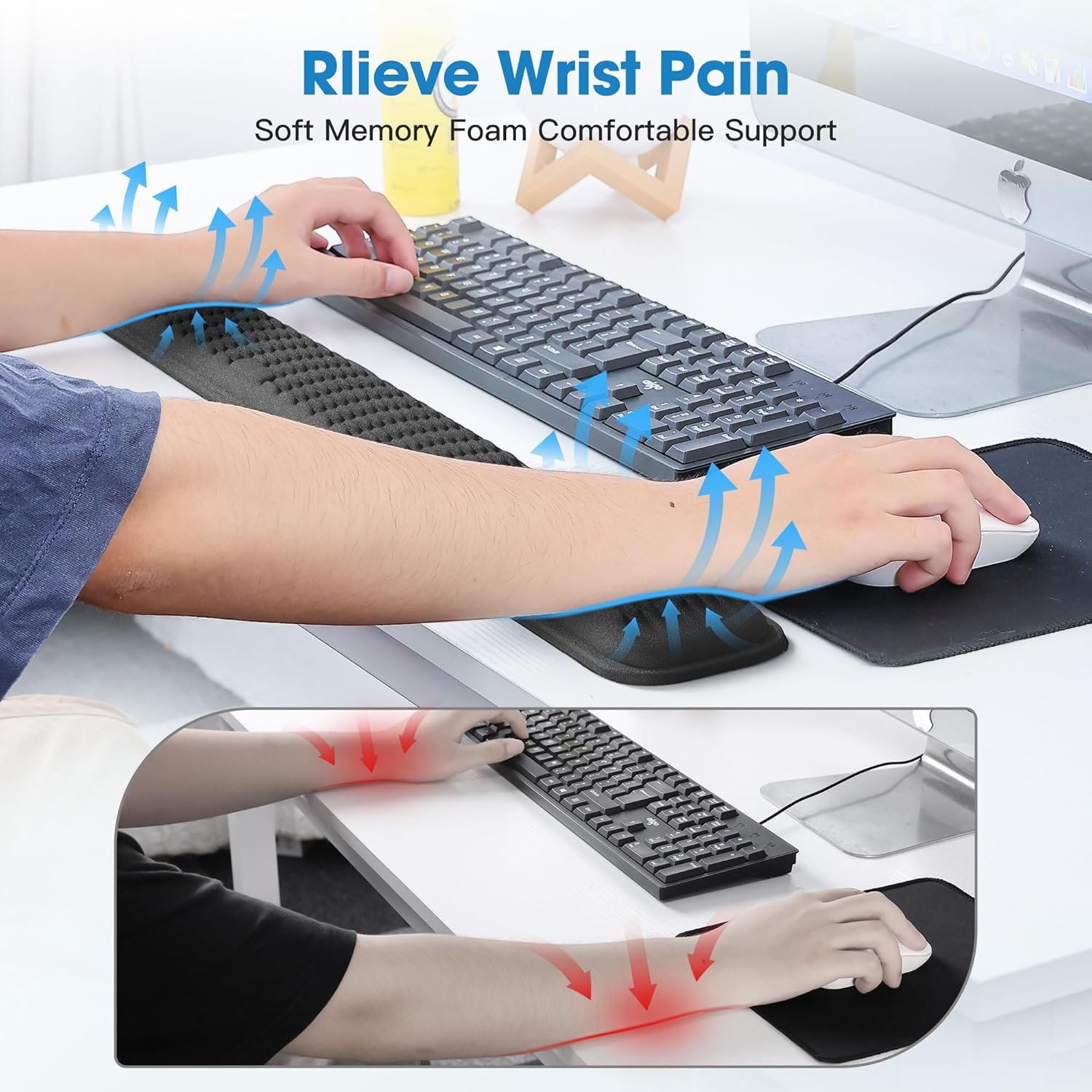 Ultimate Comfort: MEKASS Ergonomic Wrist Rest Set - Image 3