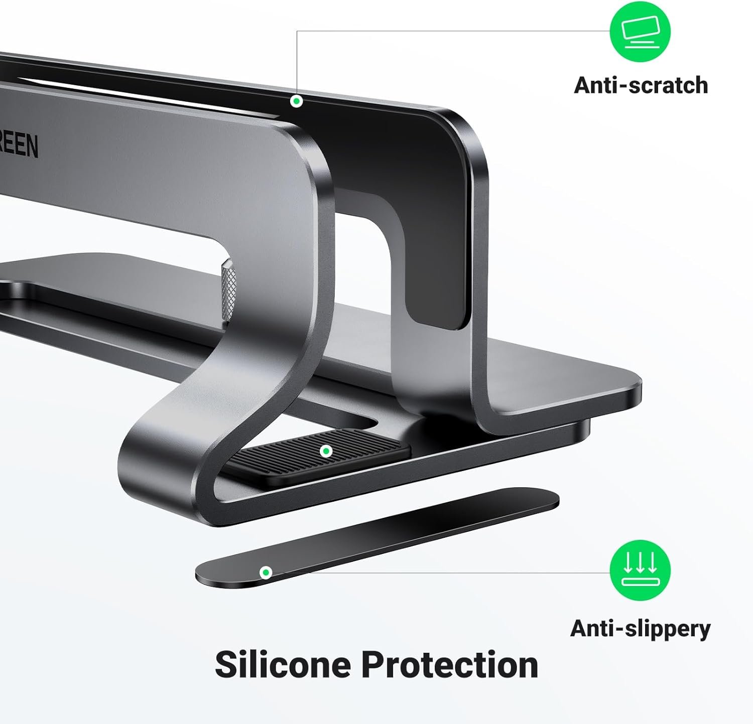 UGREEN Vertical Laptop Stand: Sleek & Adjustable for All Sizes - Image 5