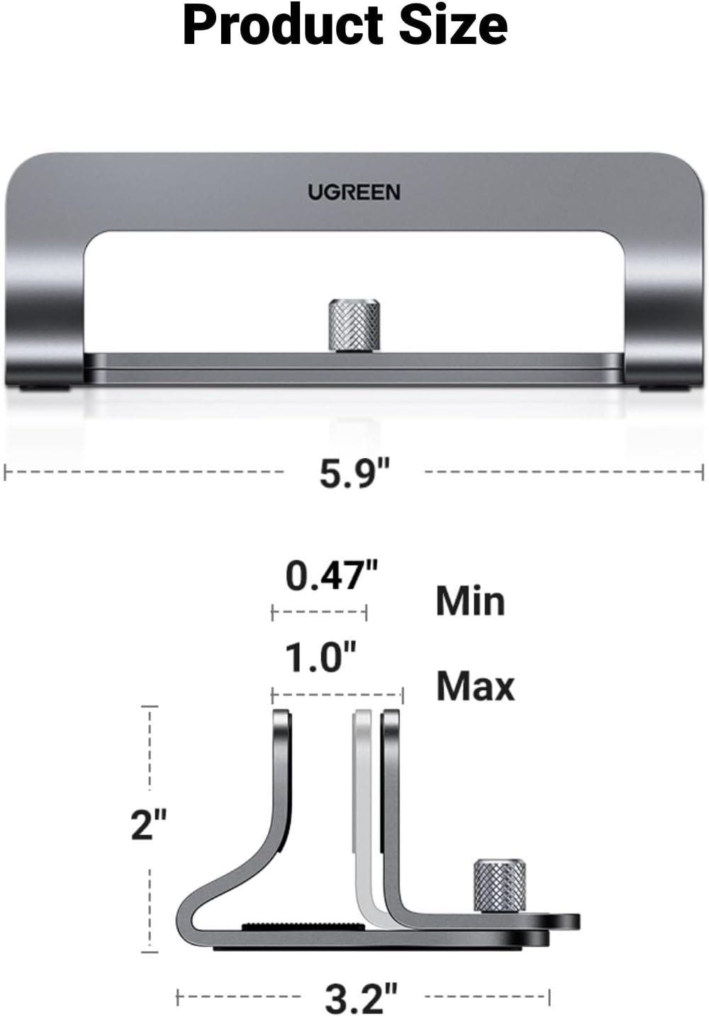 UGREEN Vertical Laptop Stand: Sleek & Adjustable for All Sizes - Image 8