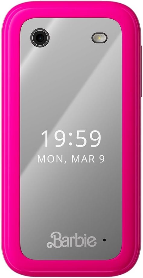 Unlock Fun: HMD Barbie Pink Flip Phone - International Version! - Image 3