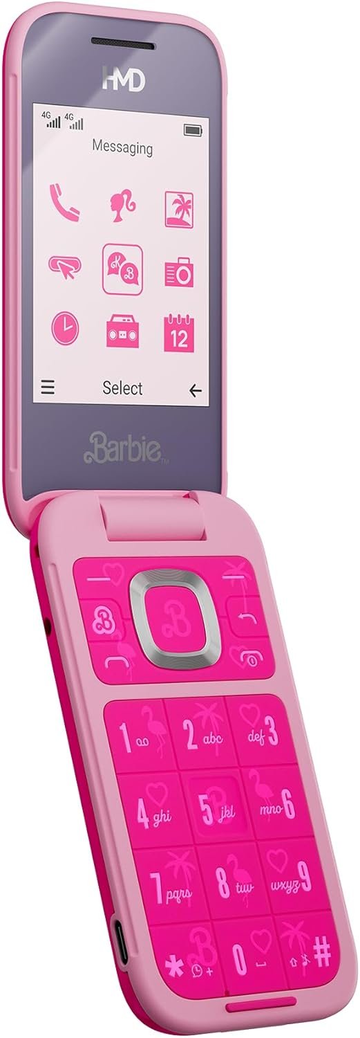 Unlock Fun: HMD Barbie Pink Flip Phone - International Version! - Image 4
