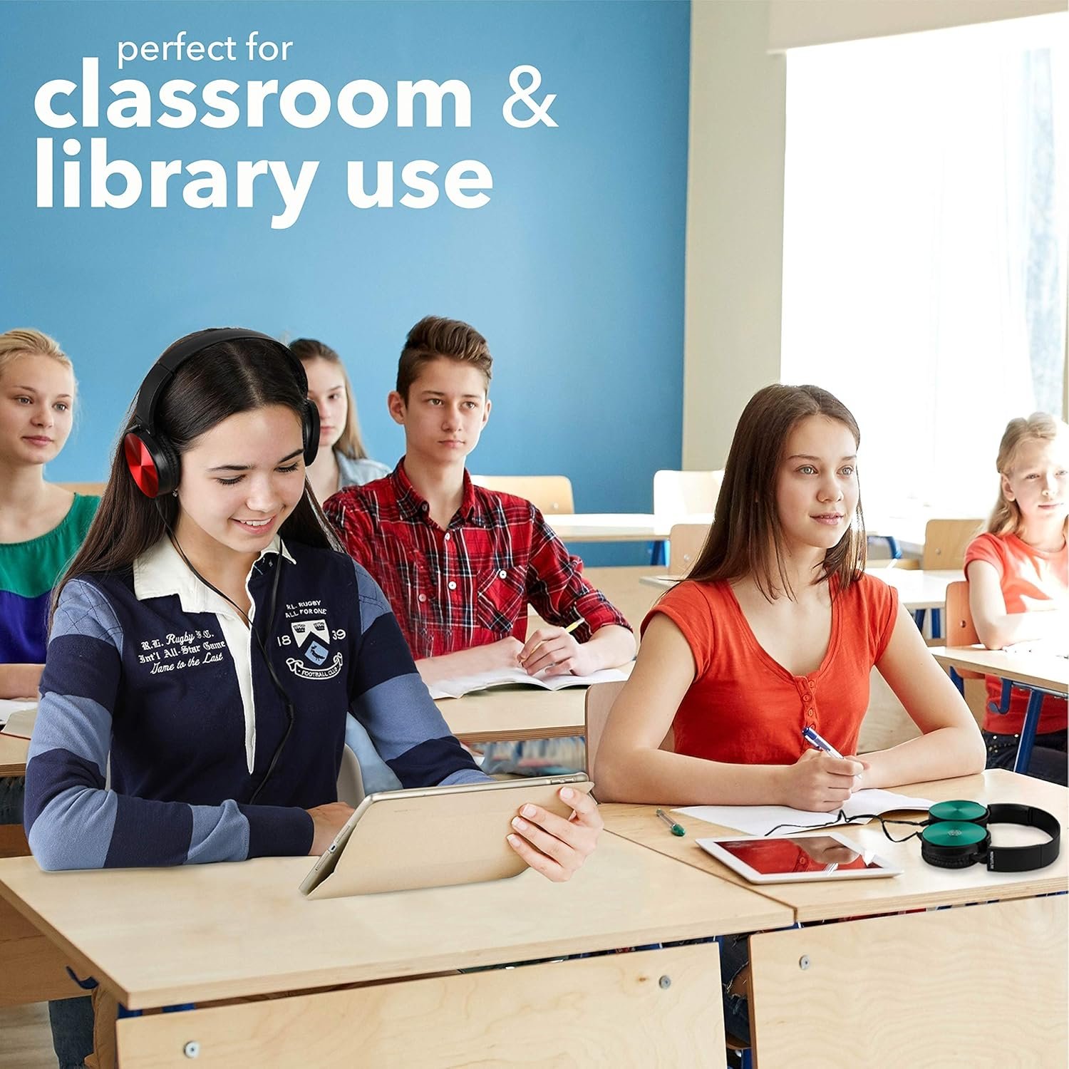 Colorful Kids Headphones Bulk 5 Pack: Perfect for School & Travel! - Image 4