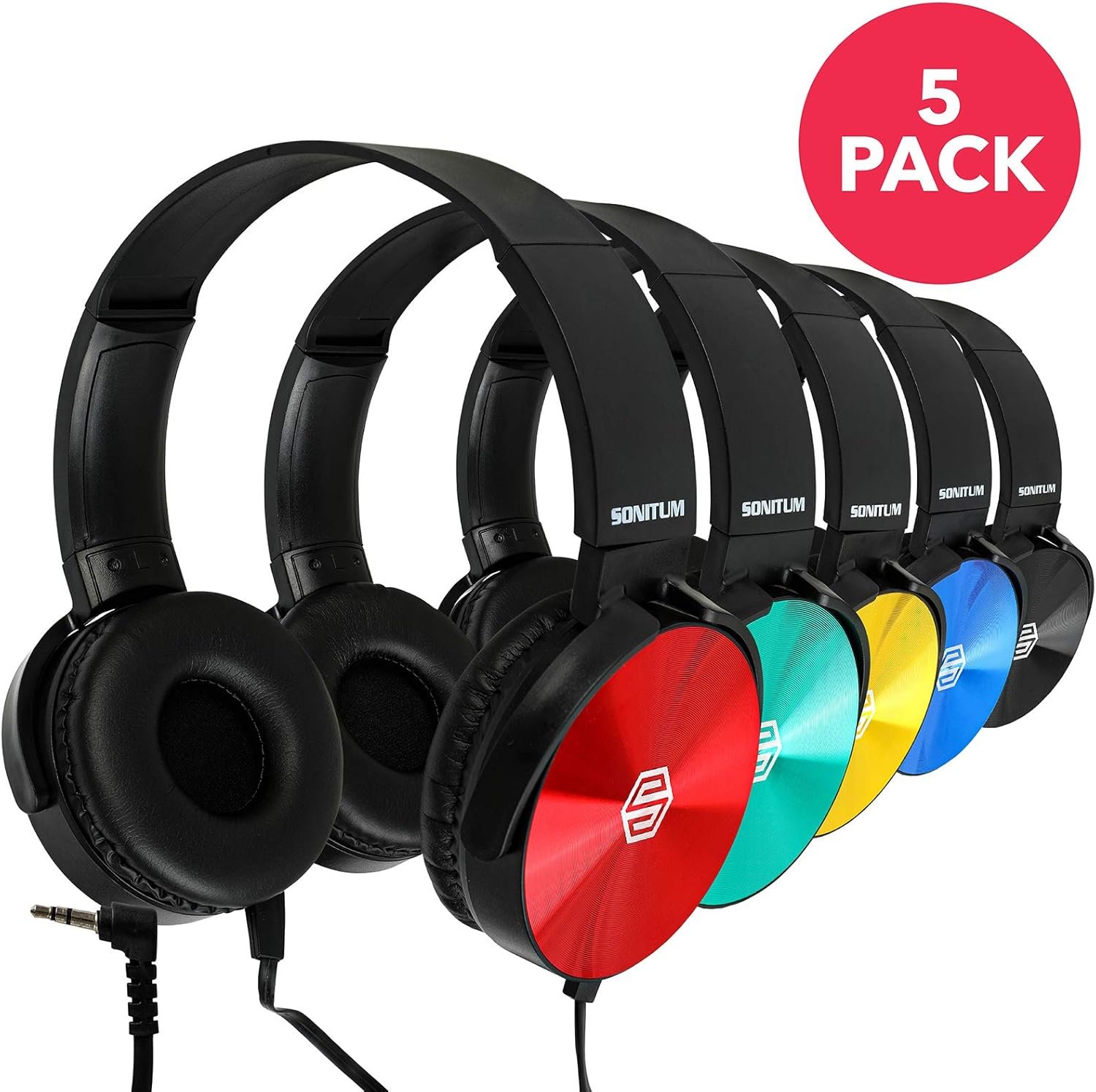 Colorful Kids Headphones Bulk 5 Pack: Perfect for School & Travel! - Image 8