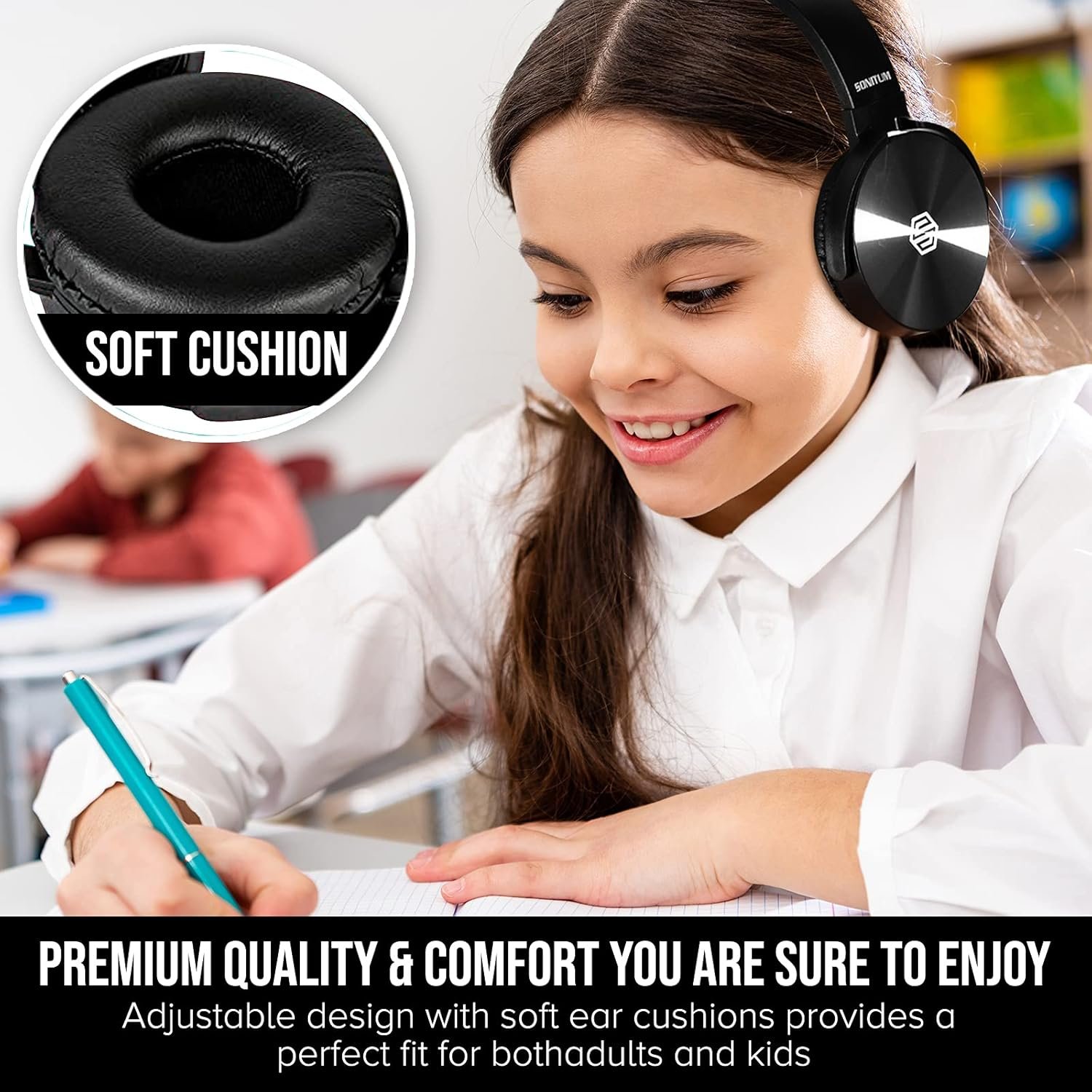 Premium Classroom Headphone & Mic Set: Perfect for E-Learning! - Image 5
