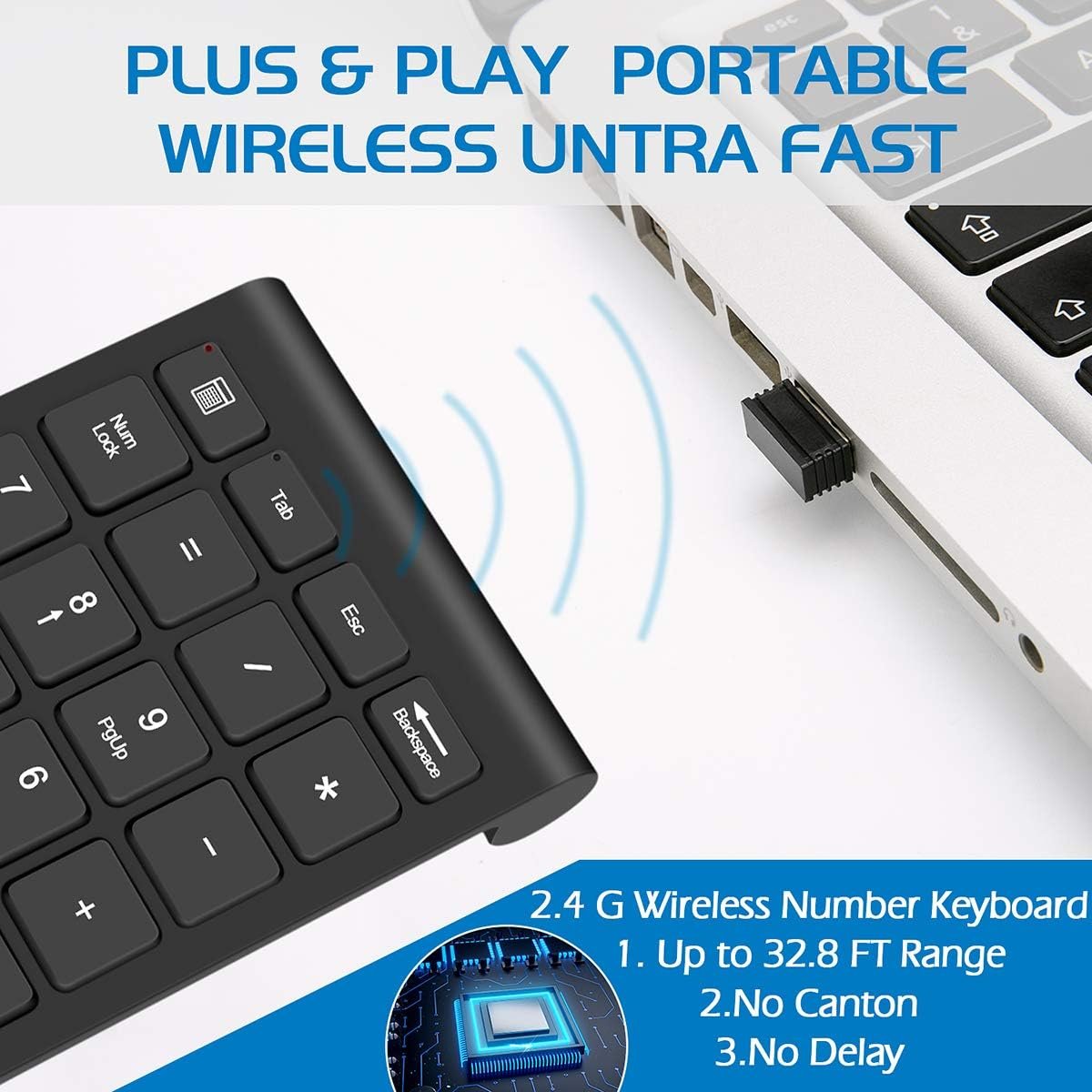 Boost Productivity: Foloda Wireless 22-Key Numeric Keypad! - Image 5