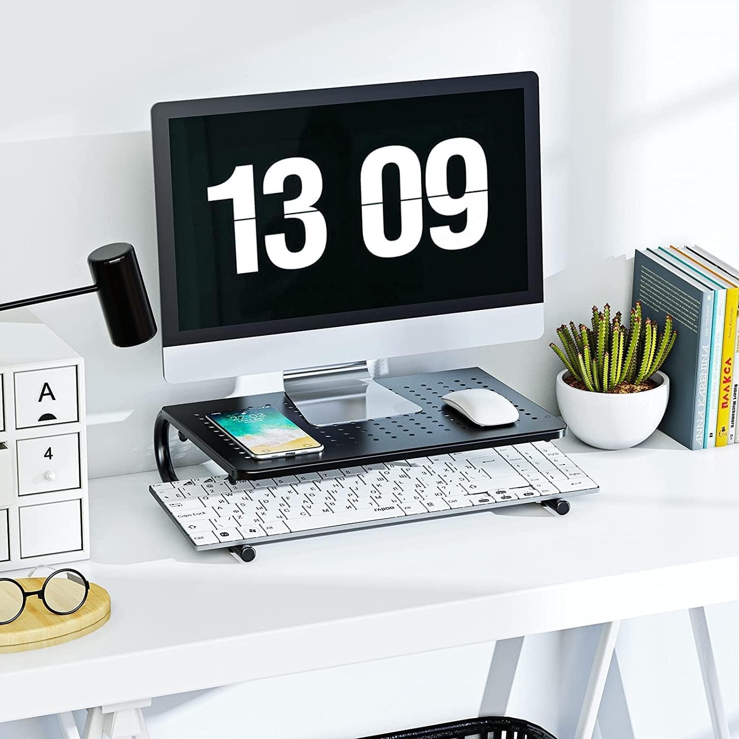 Elevate Your Workspace: Vented Monitor Riser & Desk Organizer! - Image 3