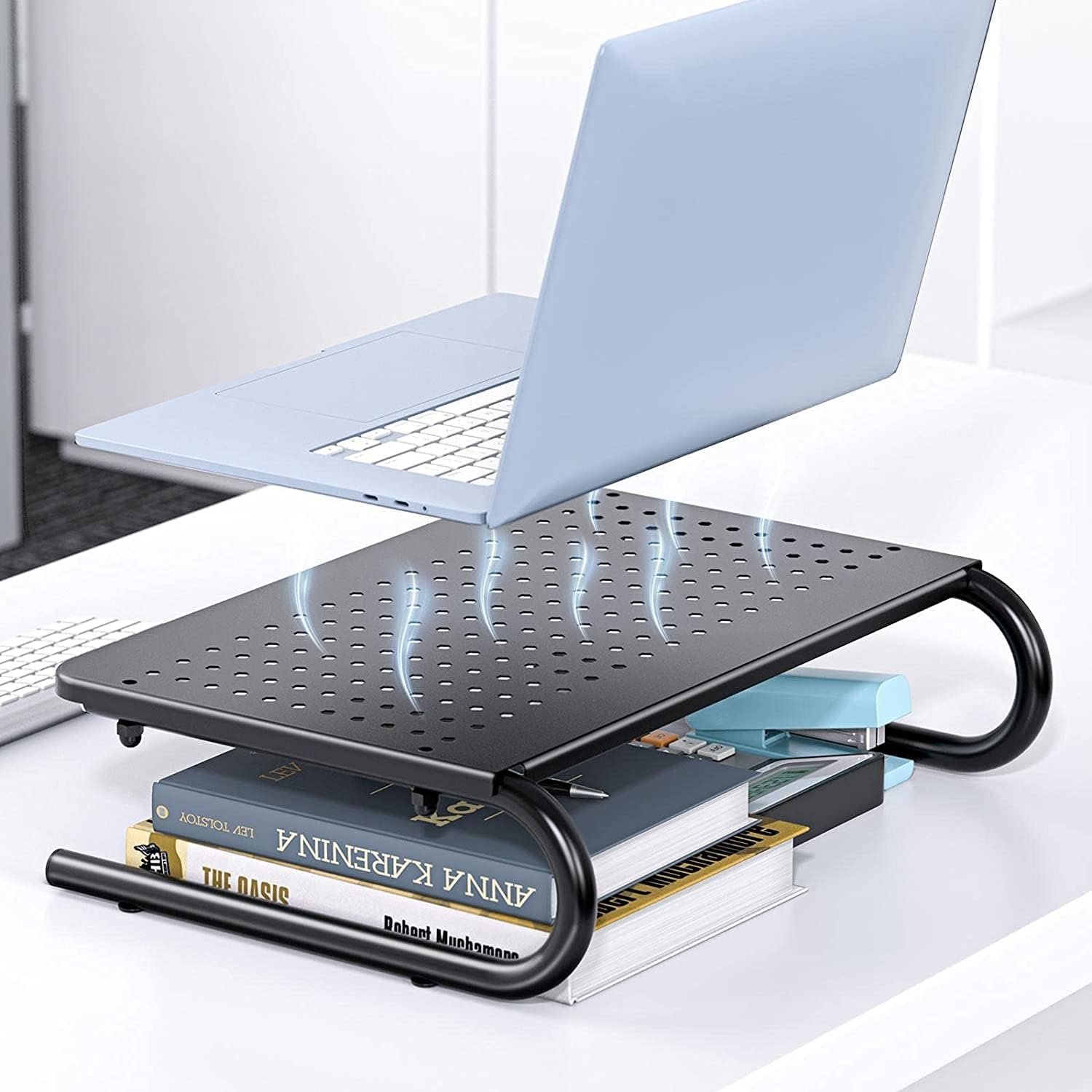 Elevate Your Workspace: Vented Monitor Riser & Desk Organizer! - Image 4