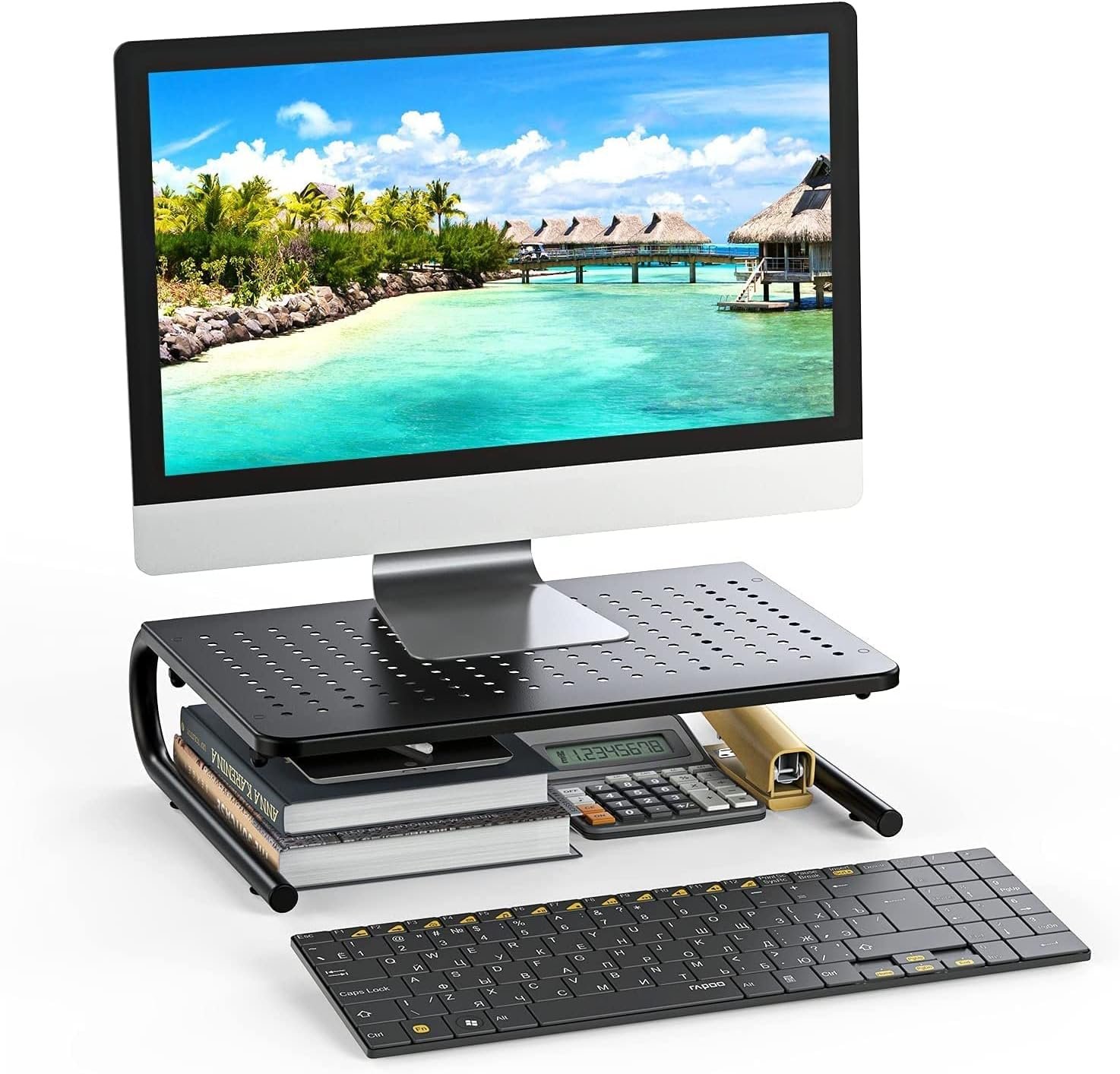 Elevate Your Workspace: Vented Monitor Riser & Desk Organizer! - Image 8