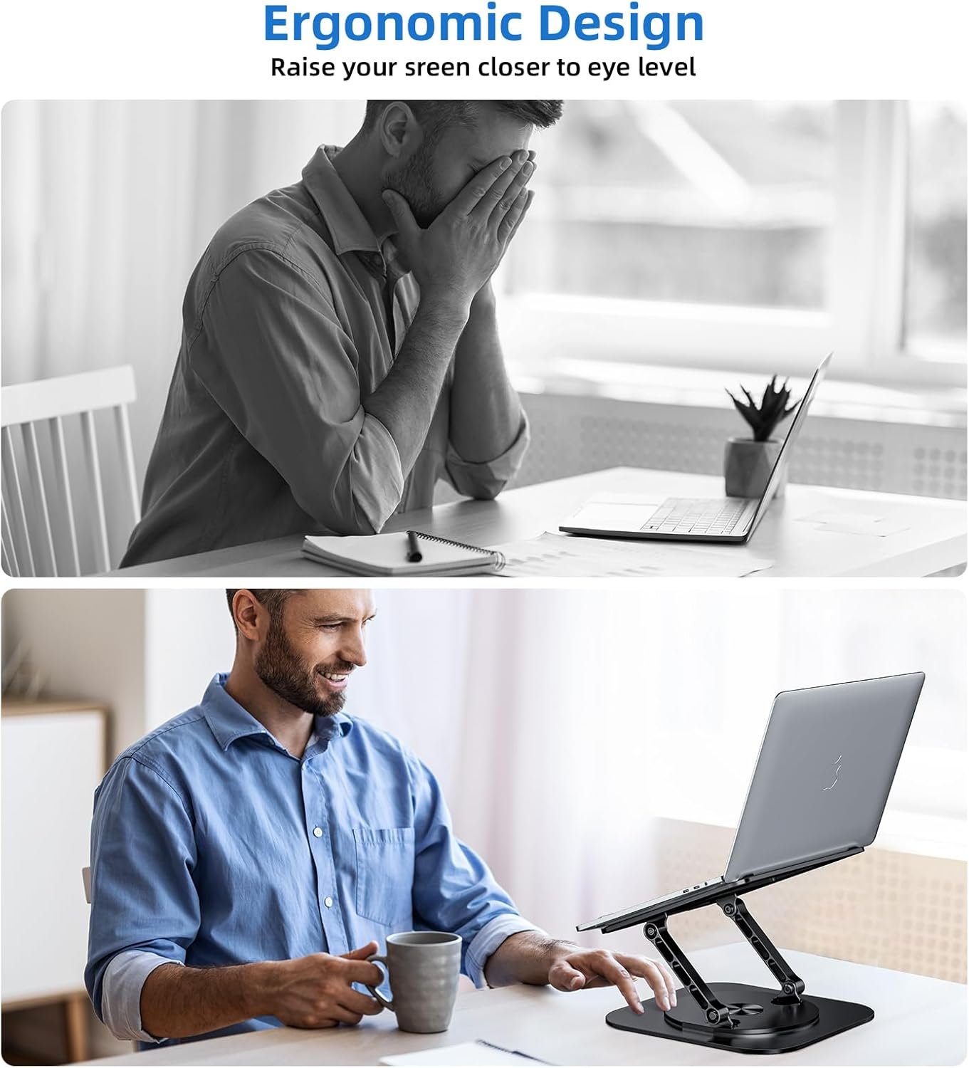 Transform Your Workspace: MCHOSE Ergonomic Laptop Stand! - Image 7