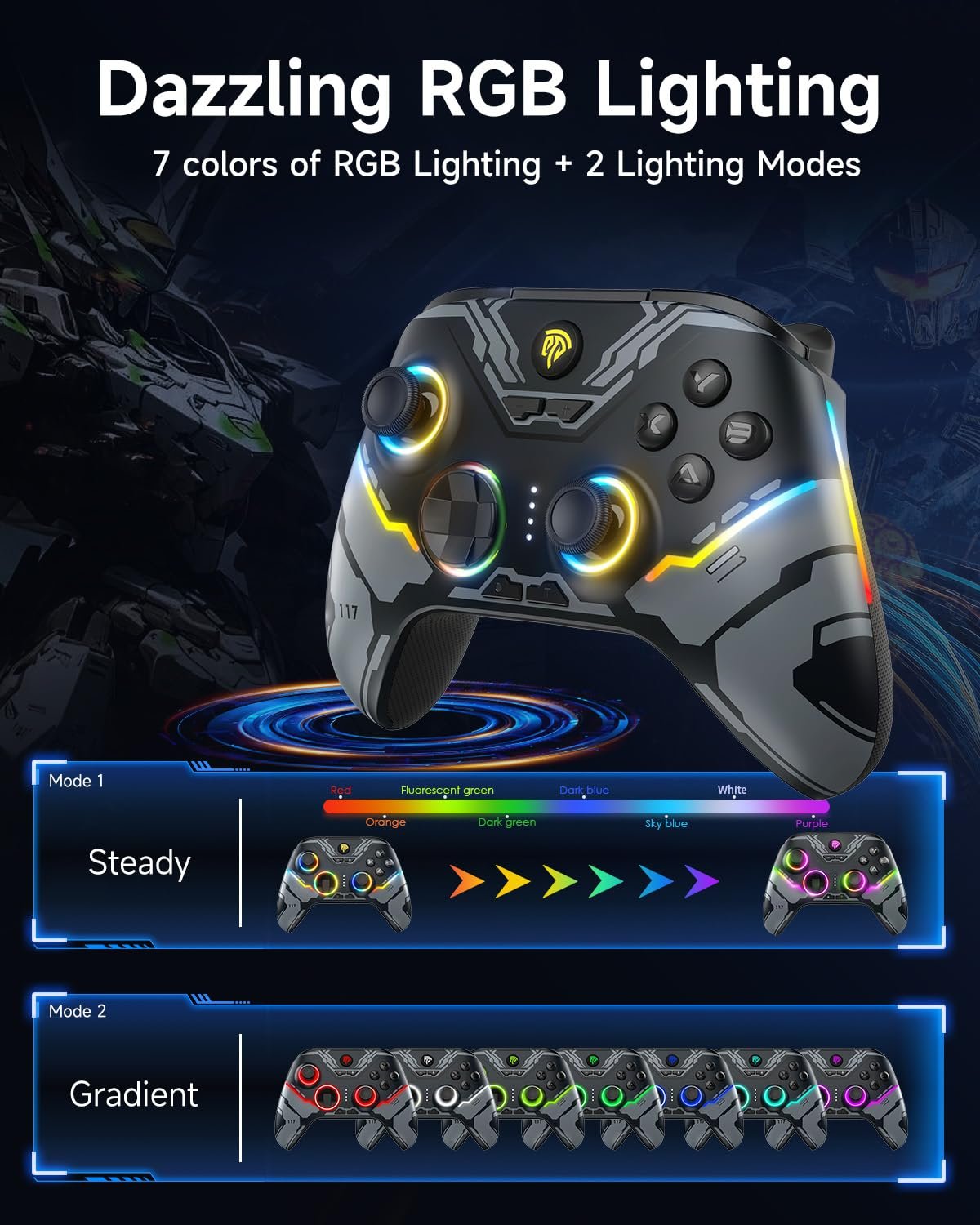 EasySMX X15: Flawless Wireless Controller with RGB Magic! - Image 3
