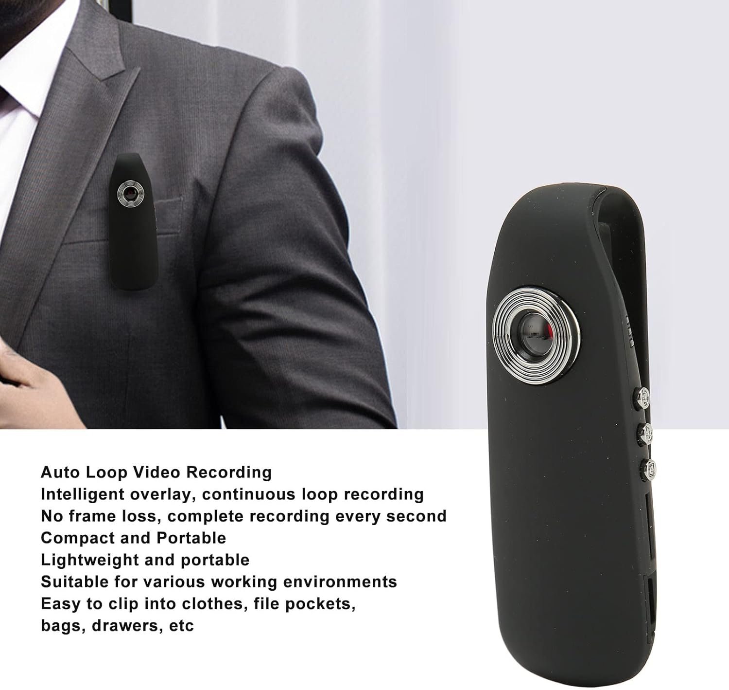 Mini Body Camera 1080P: Wearable Spy Cam for Security & Cycling - Image 3