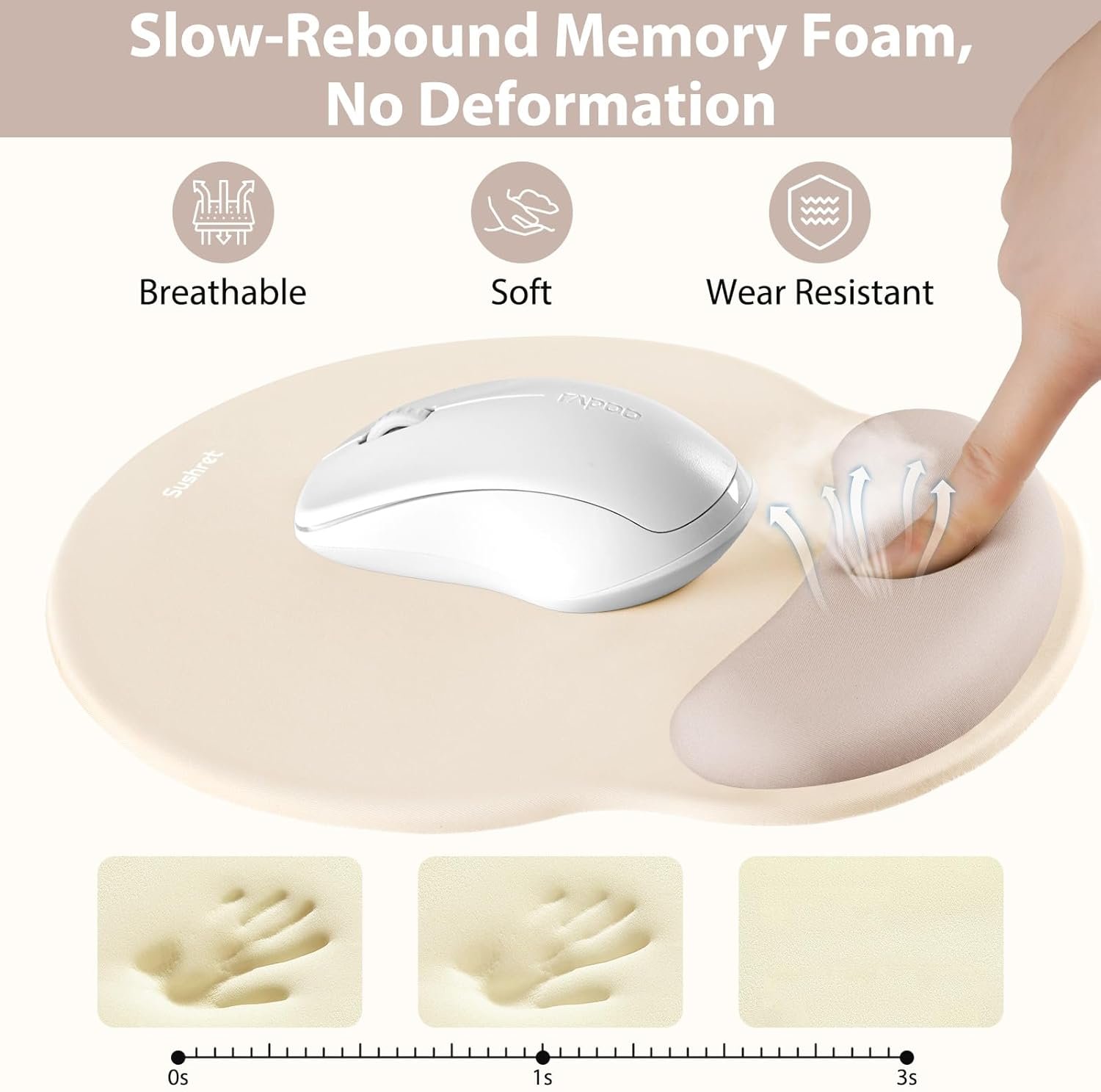 Apricot Ergonomic Mouse Pad & Wrist Rest: Comfort & Style! - Image 4