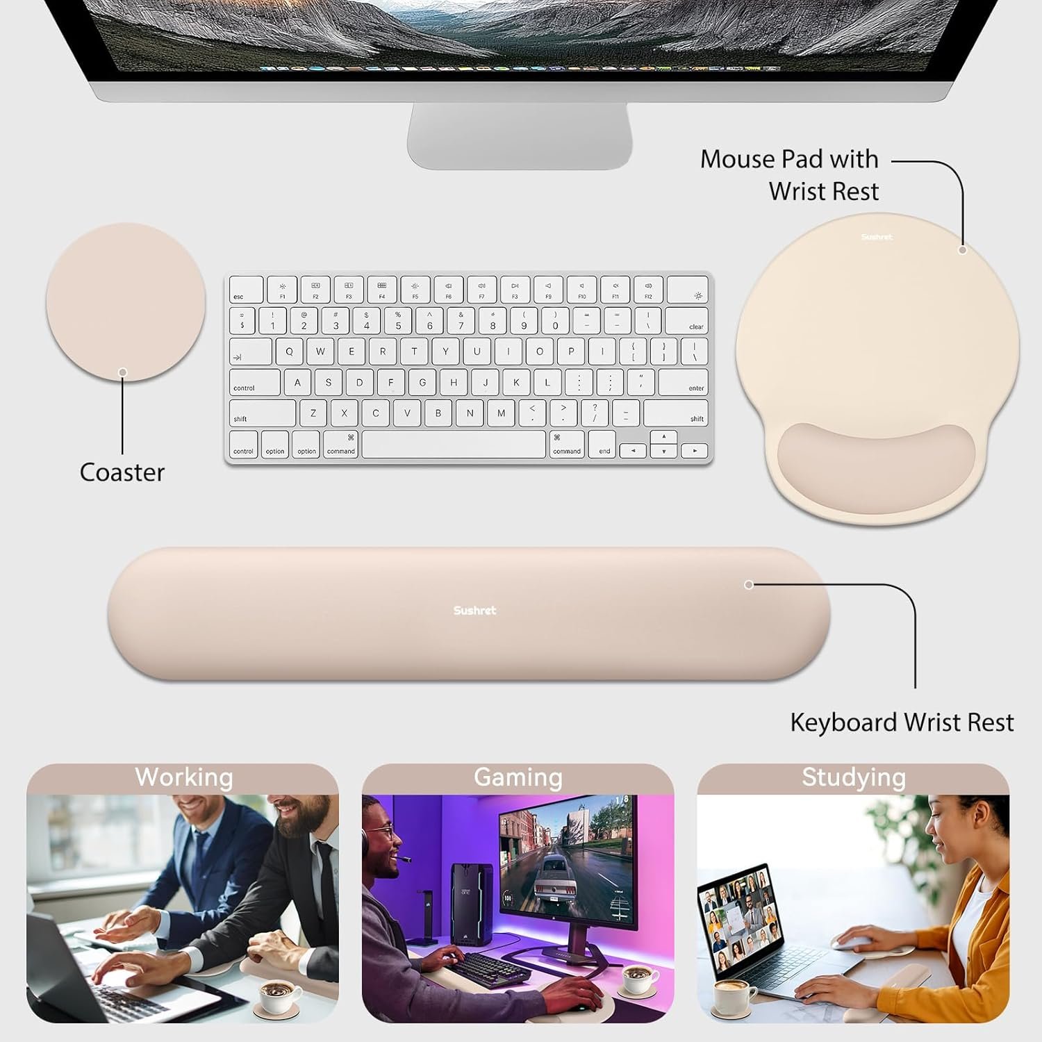 Apricot Ergonomic Mouse Pad & Wrist Rest: Comfort & Style! - Image 7