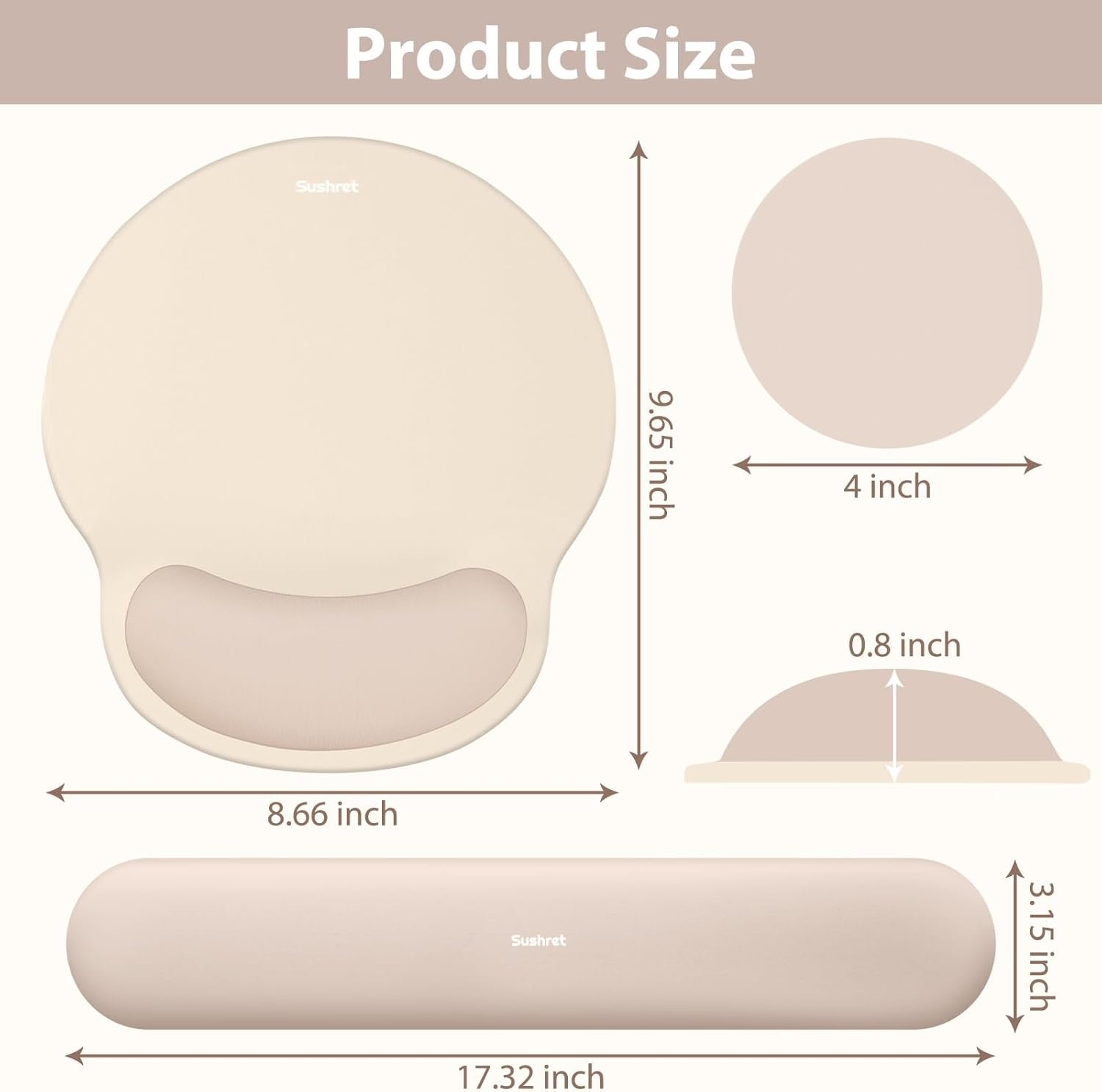 Apricot Ergonomic Mouse Pad & Wrist Rest: Comfort & Style! - Image 8