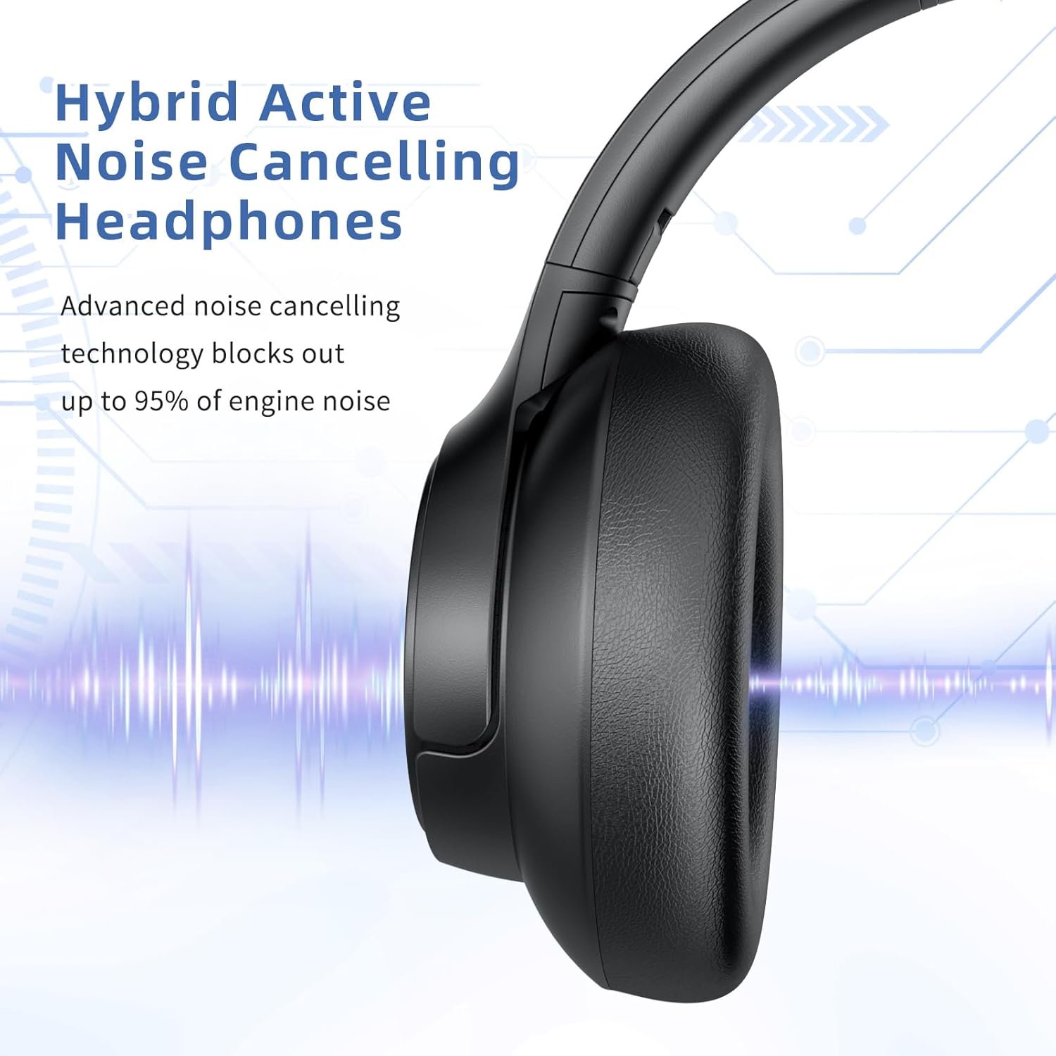 Ultimate Active Noise Cancelling Headphones: 70H Playtime, Hi-Res! - Image 3