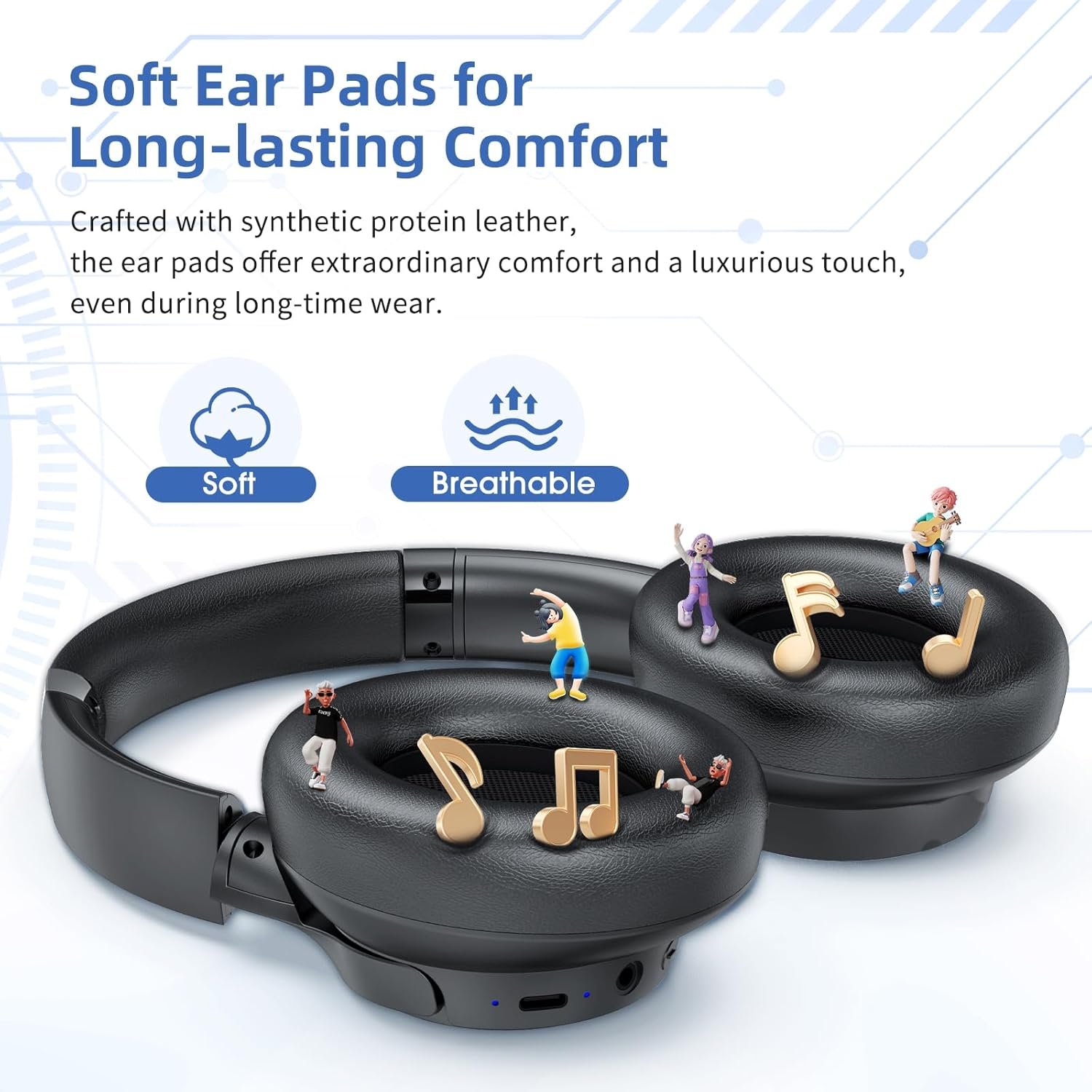 Ultimate Active Noise Cancelling Headphones: 70H Playtime, Hi-Res! - Image 5