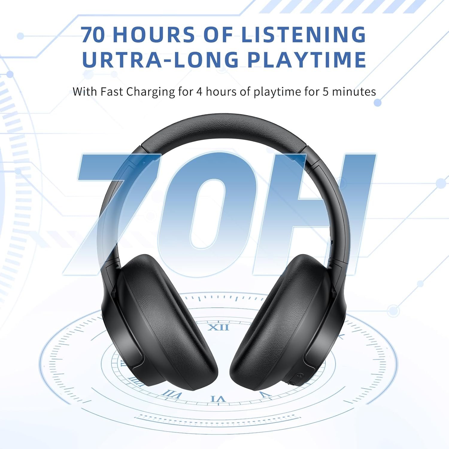 Ultimate Active Noise Cancelling Headphones: 70H Playtime, Hi-Res! - Image 7