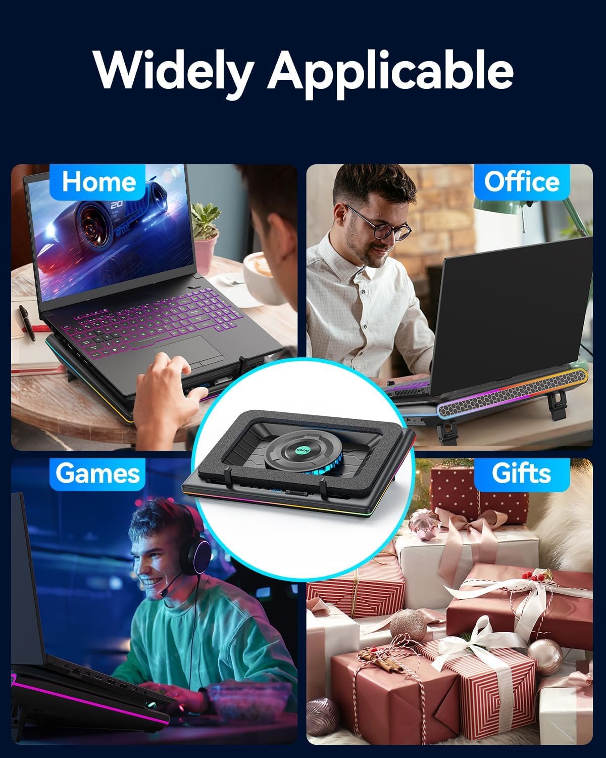 Boost Your Game: Llano V12 RGB Laptop Cooler with Turbo Fan! - Image 9