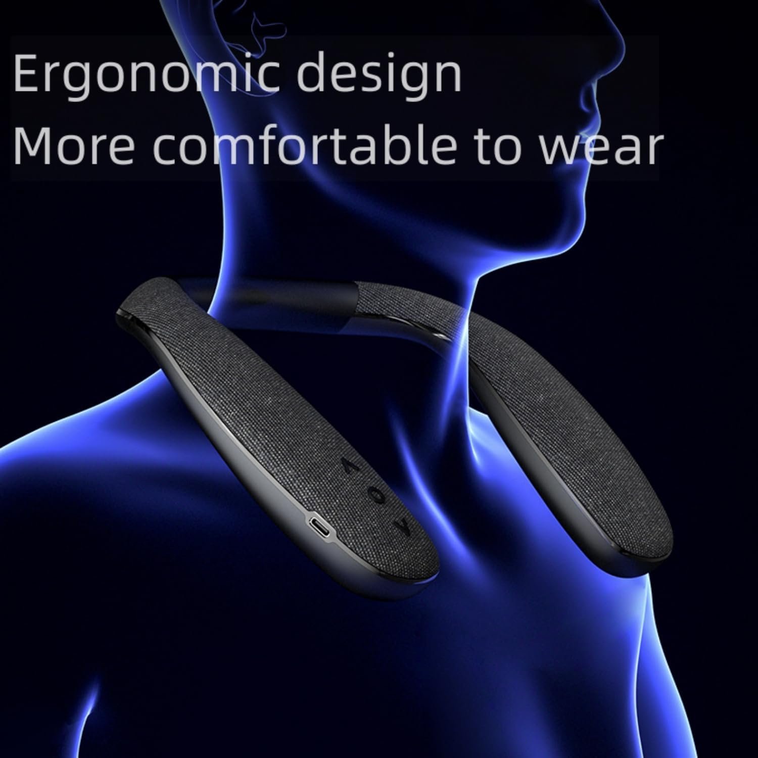 Experience 3D Stereo Sound: Neckband Speakers with 12H Playtime! - Image 4