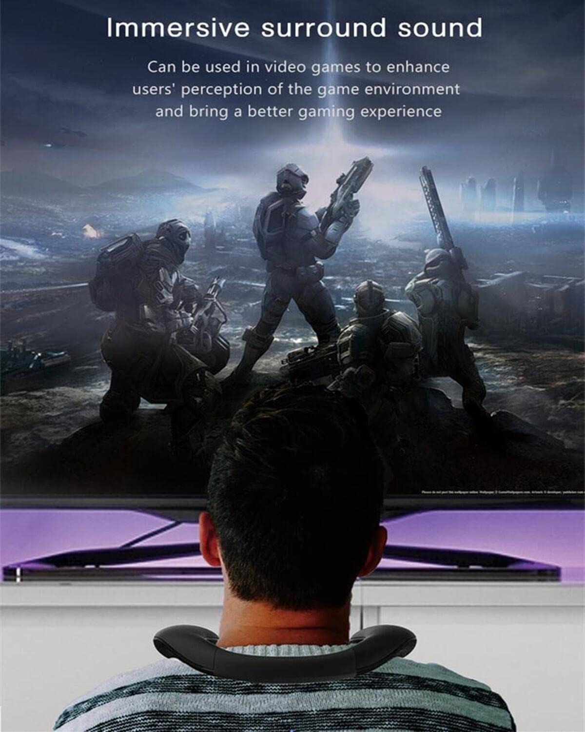 Experience 3D Stereo Sound: Neckband Speakers with 12H Playtime! - Image 6