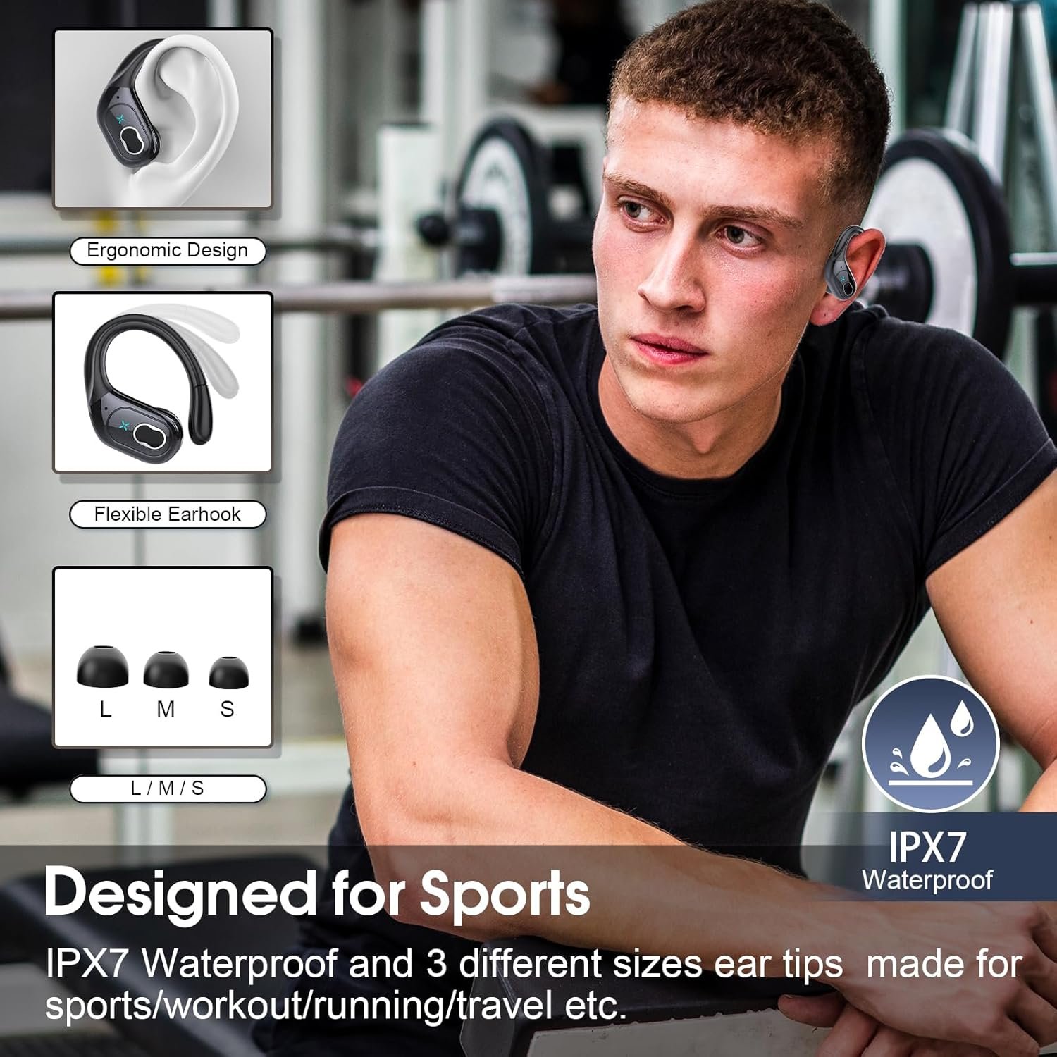 75Hrs Wireless Earbuds: Bluetooth 5.4, Deep Bass, IPX7 Waterproof! - Image 3