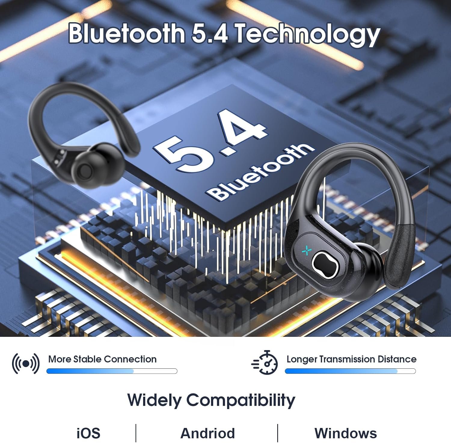 75Hrs Wireless Earbuds: Bluetooth 5.4, Deep Bass, IPX7 Waterproof! - Image 6