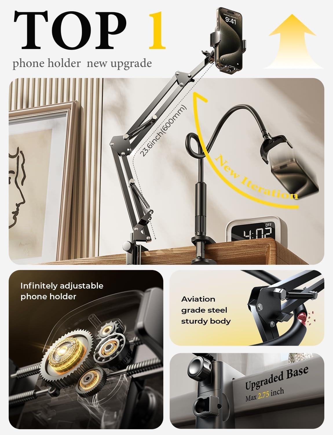 Upgrade Your Setup: LISEN Gooseneck Phone Holder for All! - Image 9