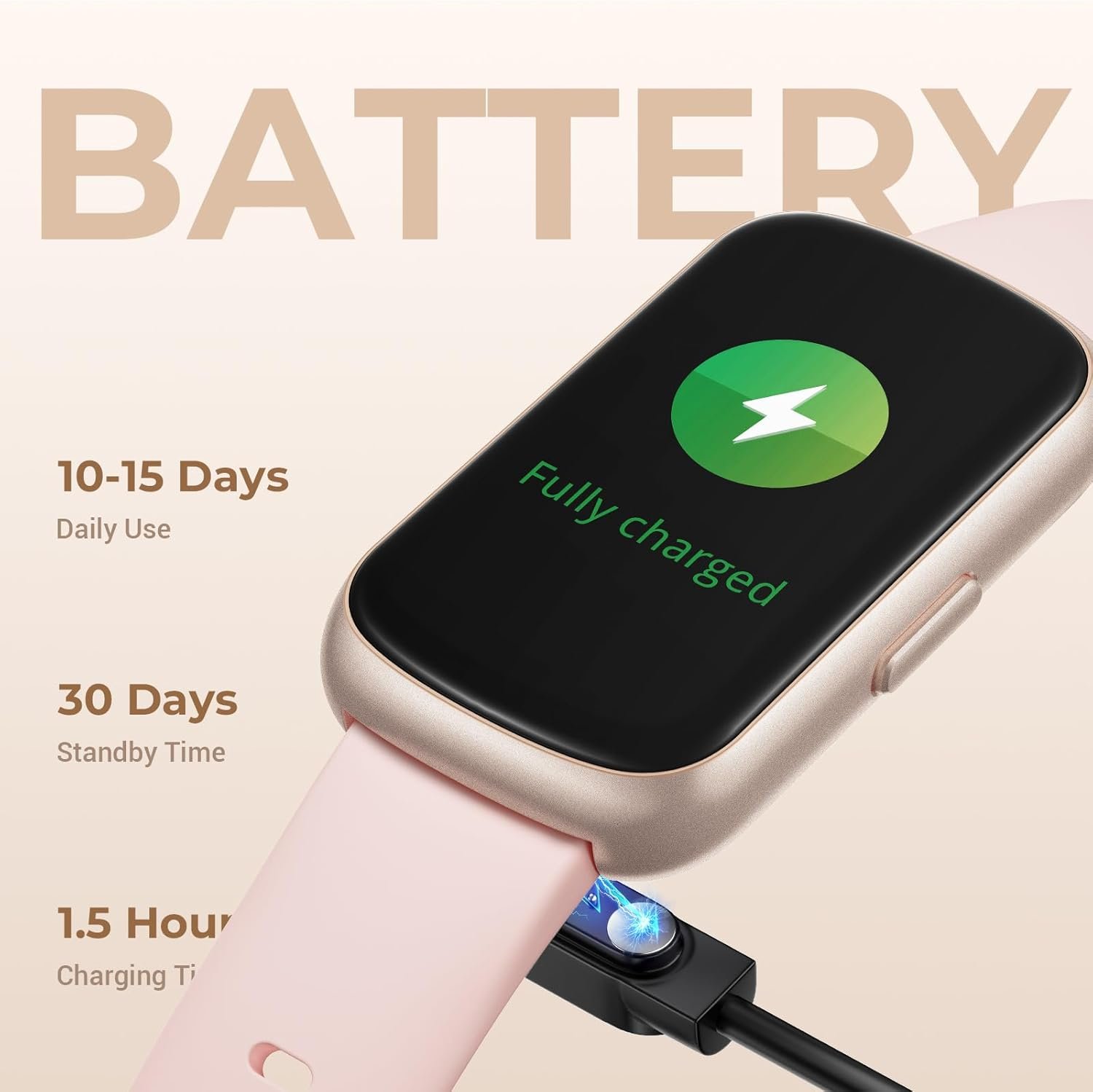 Smart Watch: 24/7 Heart Rate, Sleep Tracker & 3 Color Bands! - Image 4