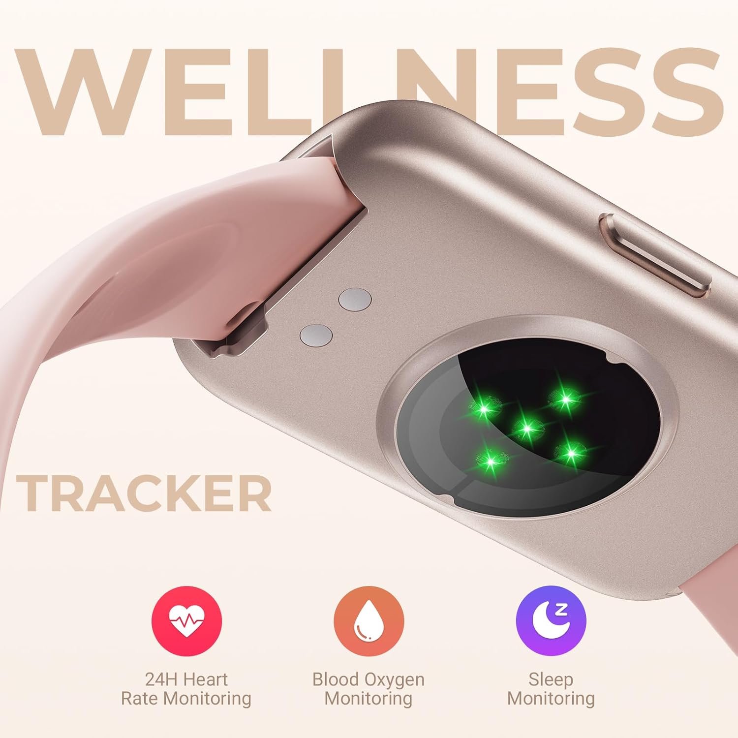 Smart Watch: 24/7 Heart Rate, Sleep Tracker & 3 Color Bands! - Image 5