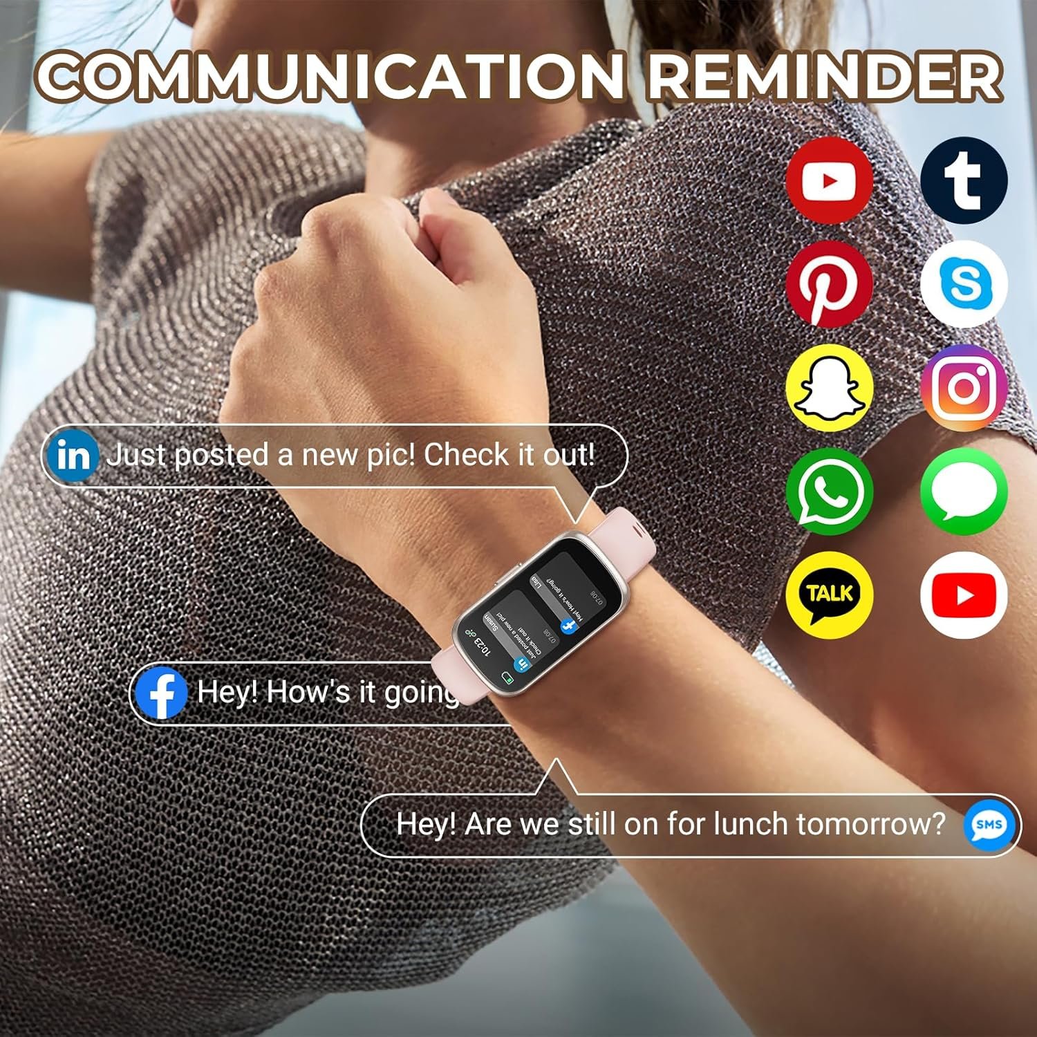 Smart Watch: 24/7 Heart Rate, Sleep Tracker & 3 Color Bands! - Image 7