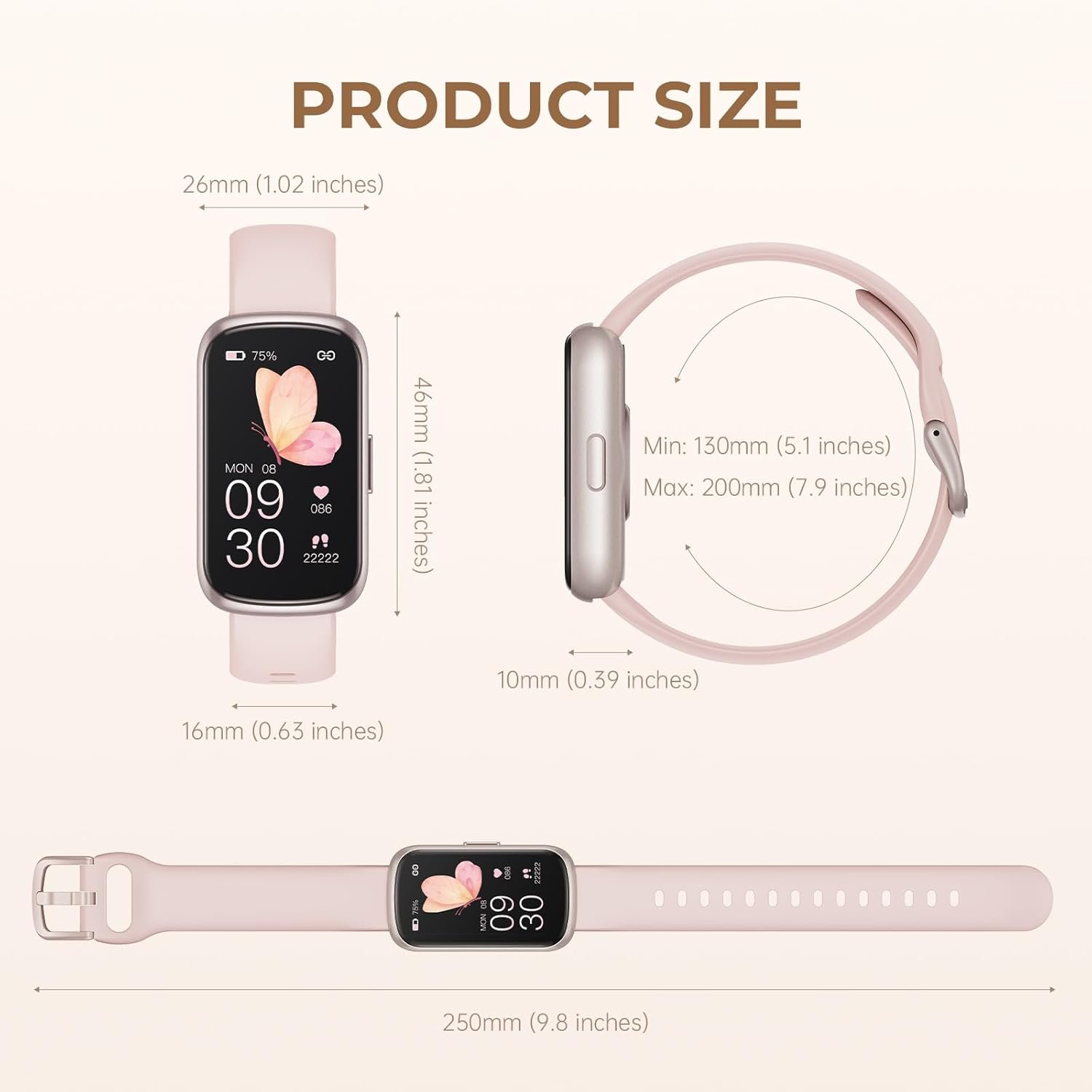 Smart Watch: 24/7 Heart Rate, Sleep Tracker & 3 Color Bands! - Image 9