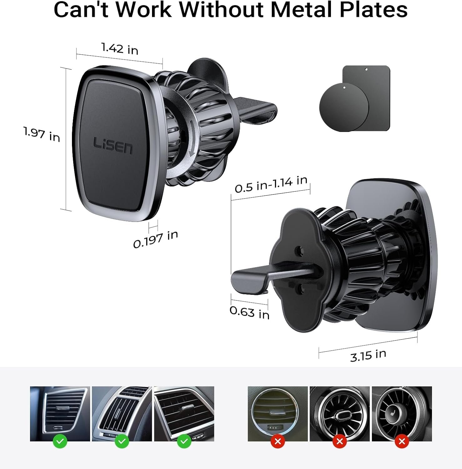Secure Your Drive: LISEN Magnetic Phone Holder for Car - Image 7
