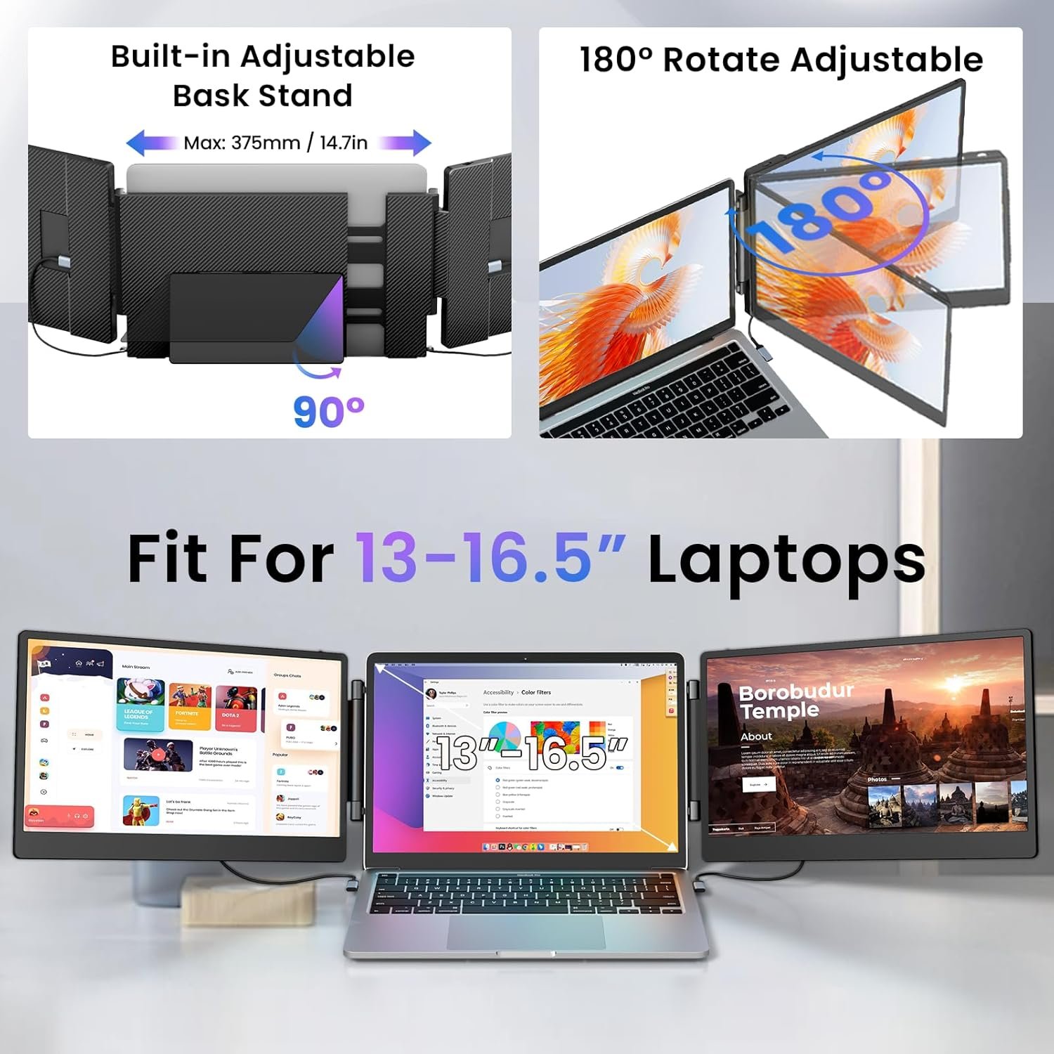Unlock Dual Displays: 14" FHD Laptop Screen Extender! - Image 5
