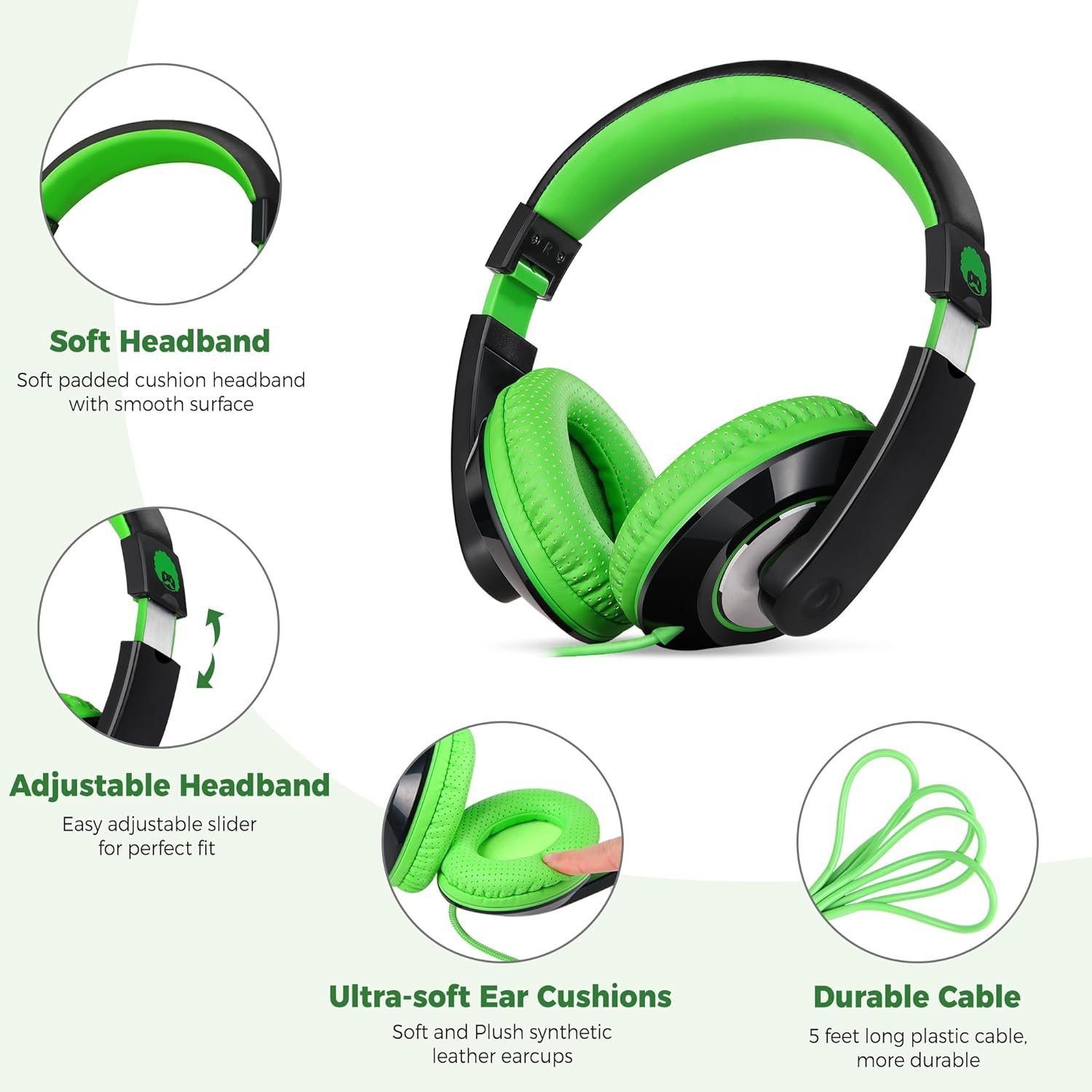 Rockpapa Comfort Kids Headphones: Lightweight & Fun for School! - Image 3