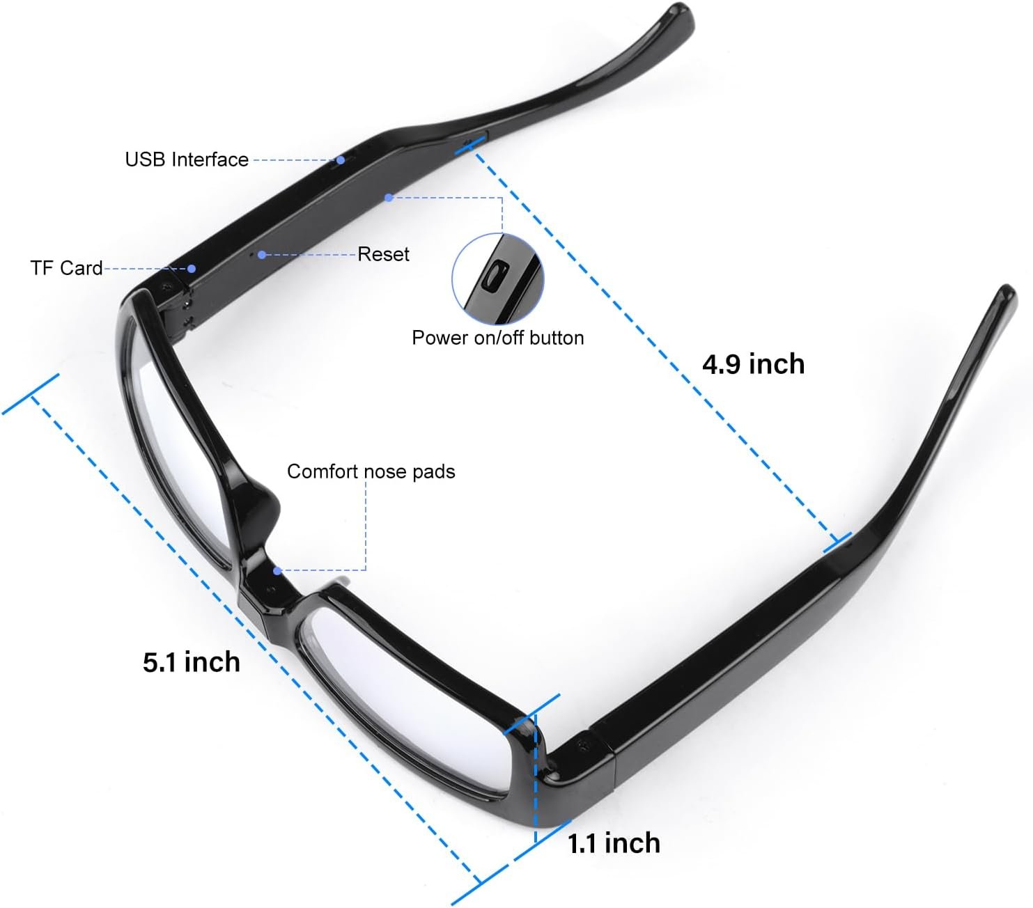 1080P HD Camera Glasses: Ultimate Sports & Adventure Companion! - Image 3