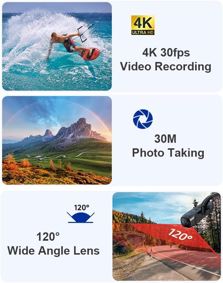 Capture Every Moment: 4K 30FPS Wearable Camera with WiFi! - Image 6