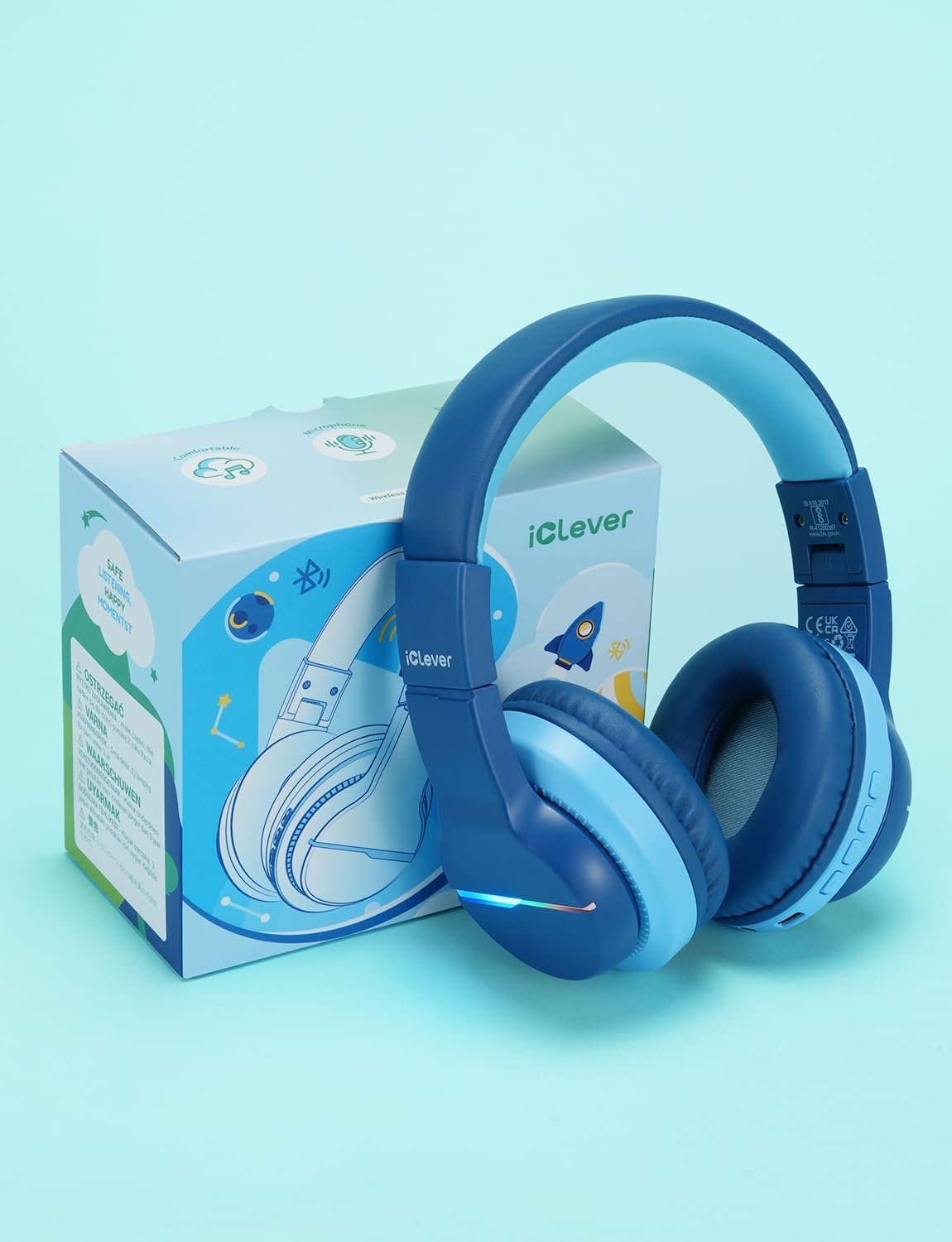 iClever BTH12 Kids Bluetooth Headphones: Fun, Safe & Stylish! - Image 10