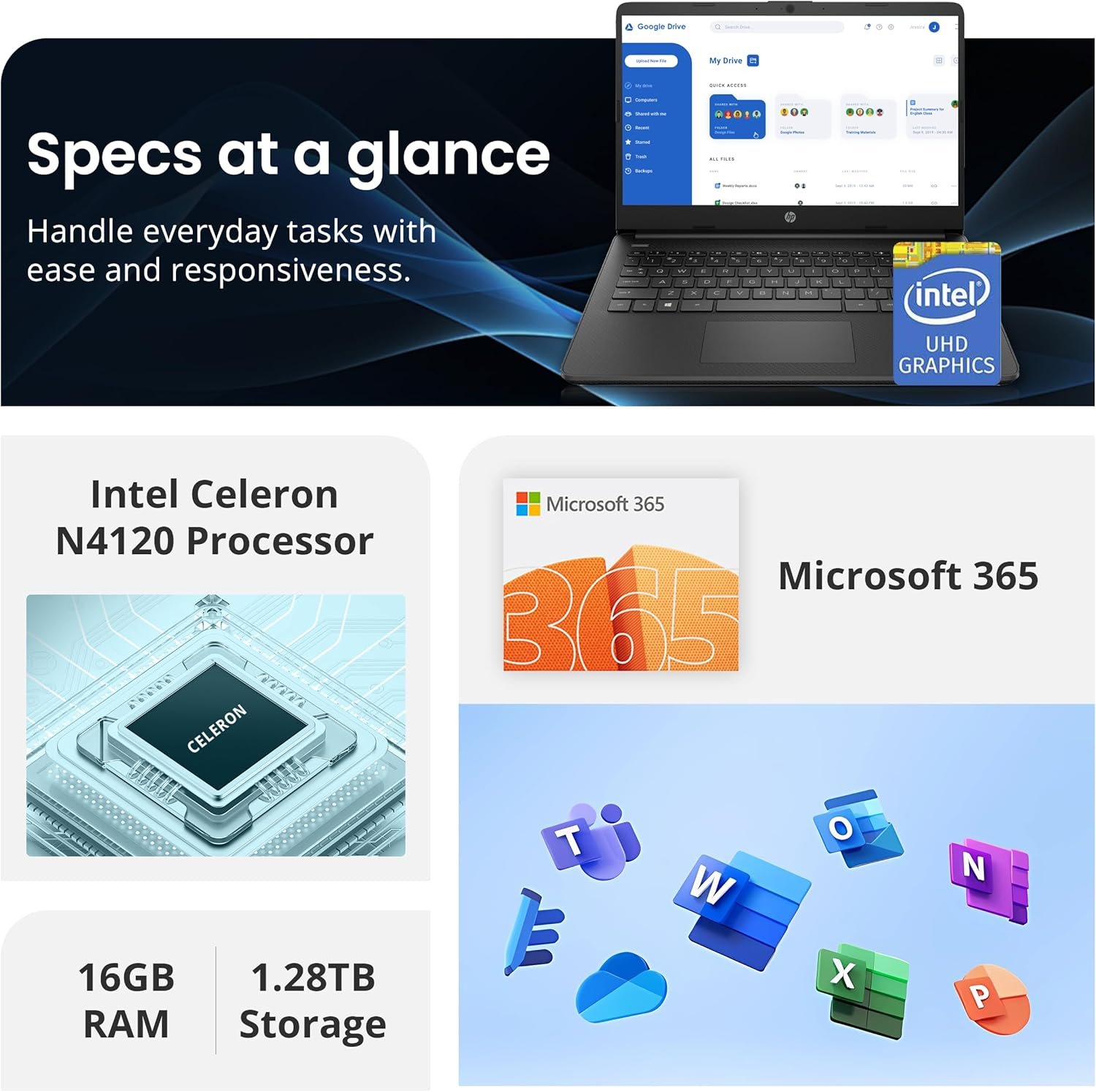 HP Flagship 14" Laptop: 16GB RAM, 1.28TB Storage & Office 365! - Image 4