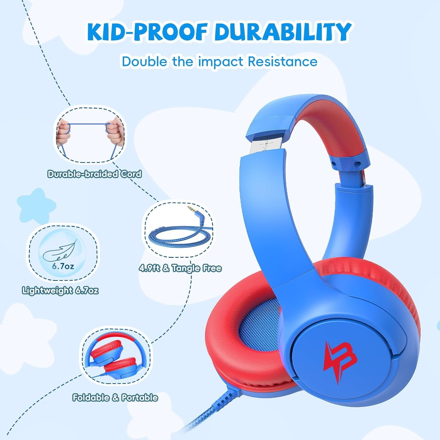 Safe & Fun Kids Headphones: 85dB Volume Limit, Foldable! - Image 6